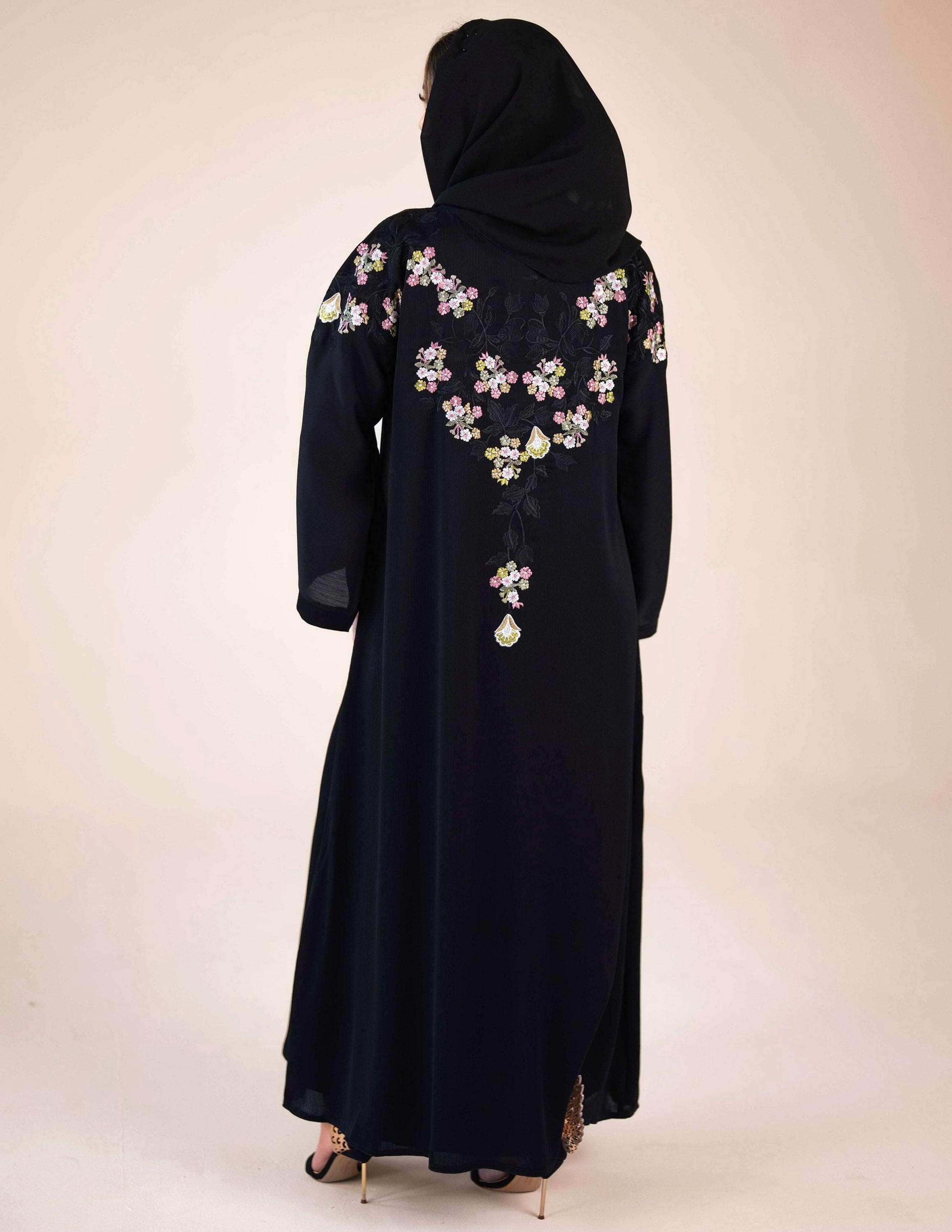Airah Floral Black Abaya - image 3
