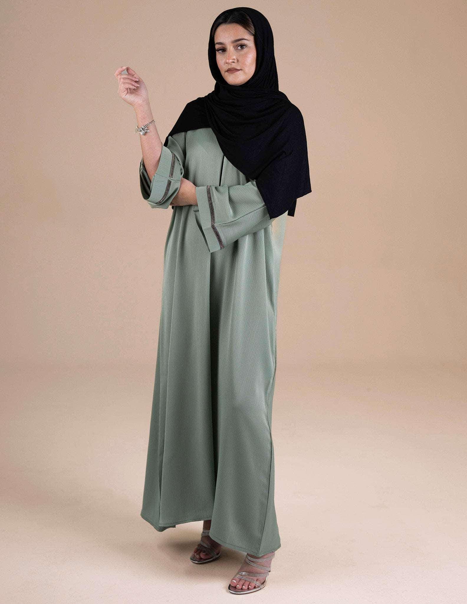 Essential Closed Mint Green Abaya - image 4