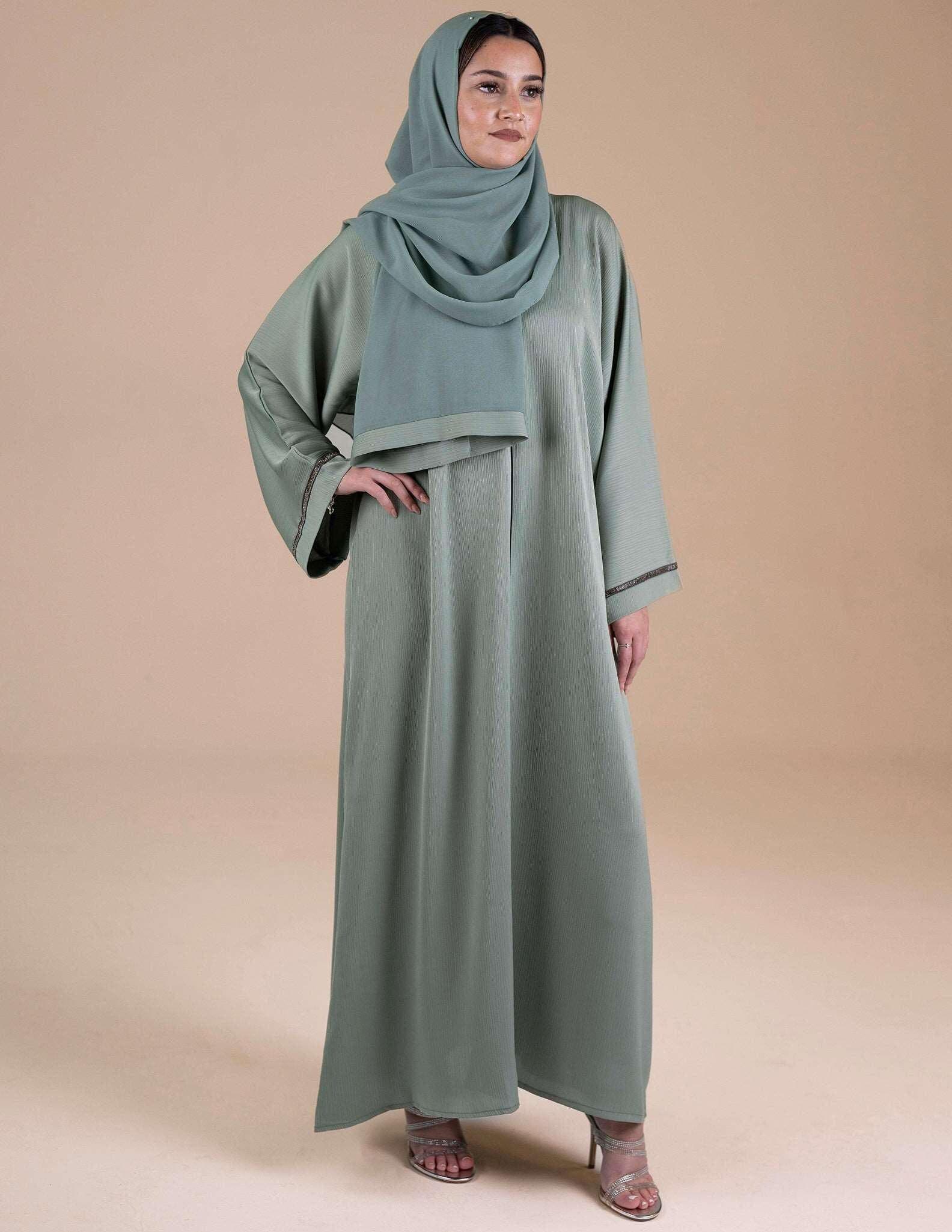 Essential Closed Mint Green Abaya