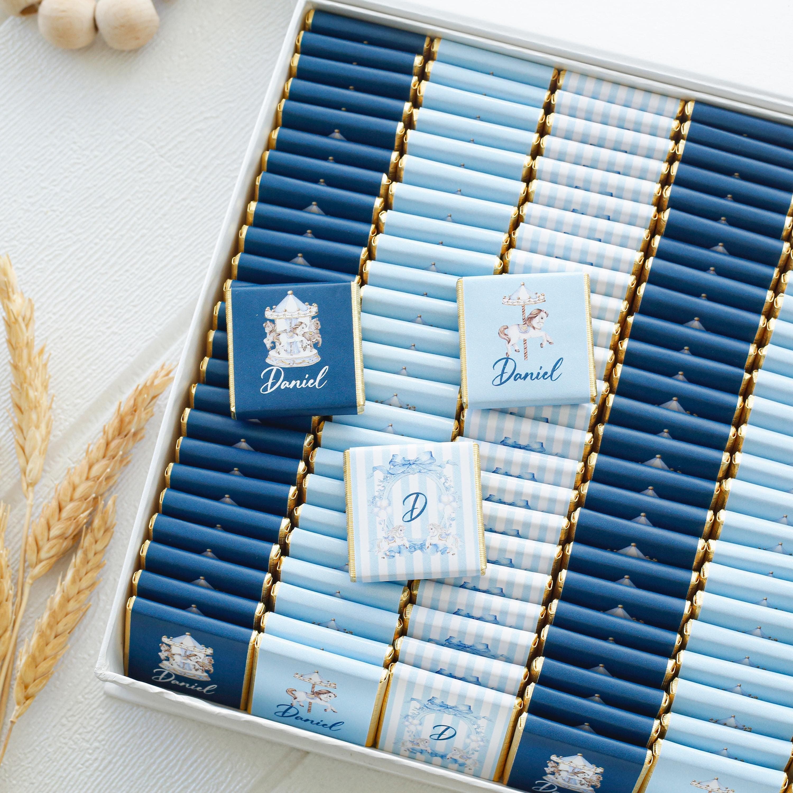 50 Pcs Personalized Baby Shower Chocolates - 1st Birthday , Newborn Baby Chocolate, Baby Party Favors, Welcome Baby Personalized Chocolates - image 5
