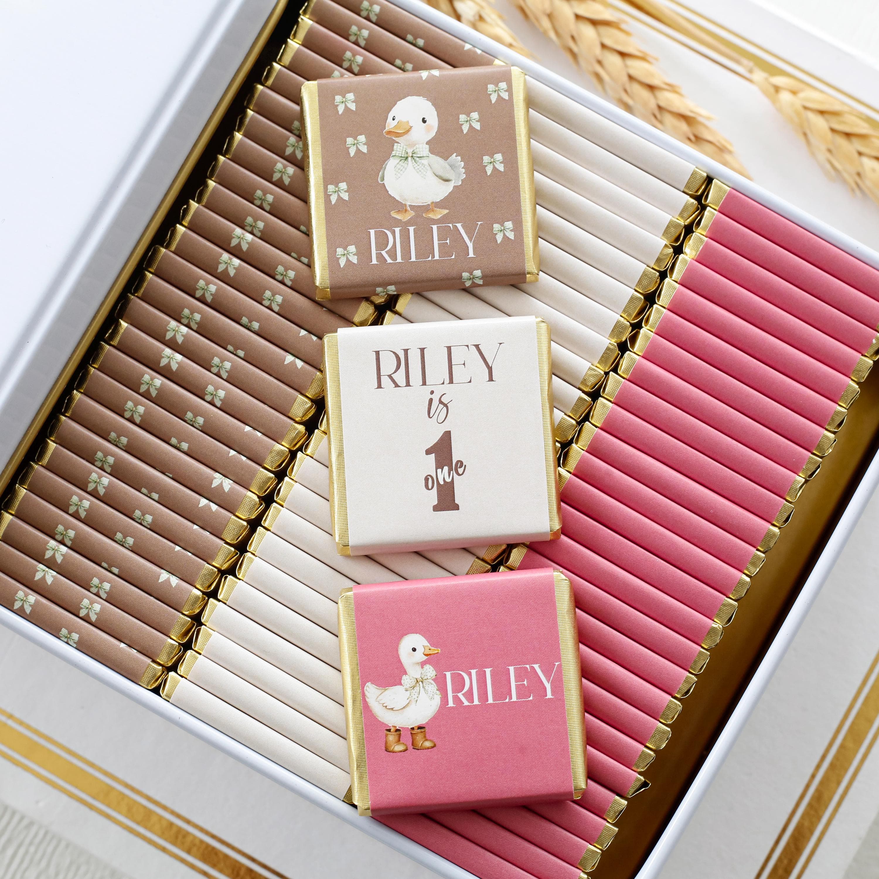 Personalized 1st Birthday Chocolate, Newborn Baby Chocolate, Custom Chocolate Favors, First Birthday Favors, 1st birthday gift boy girls