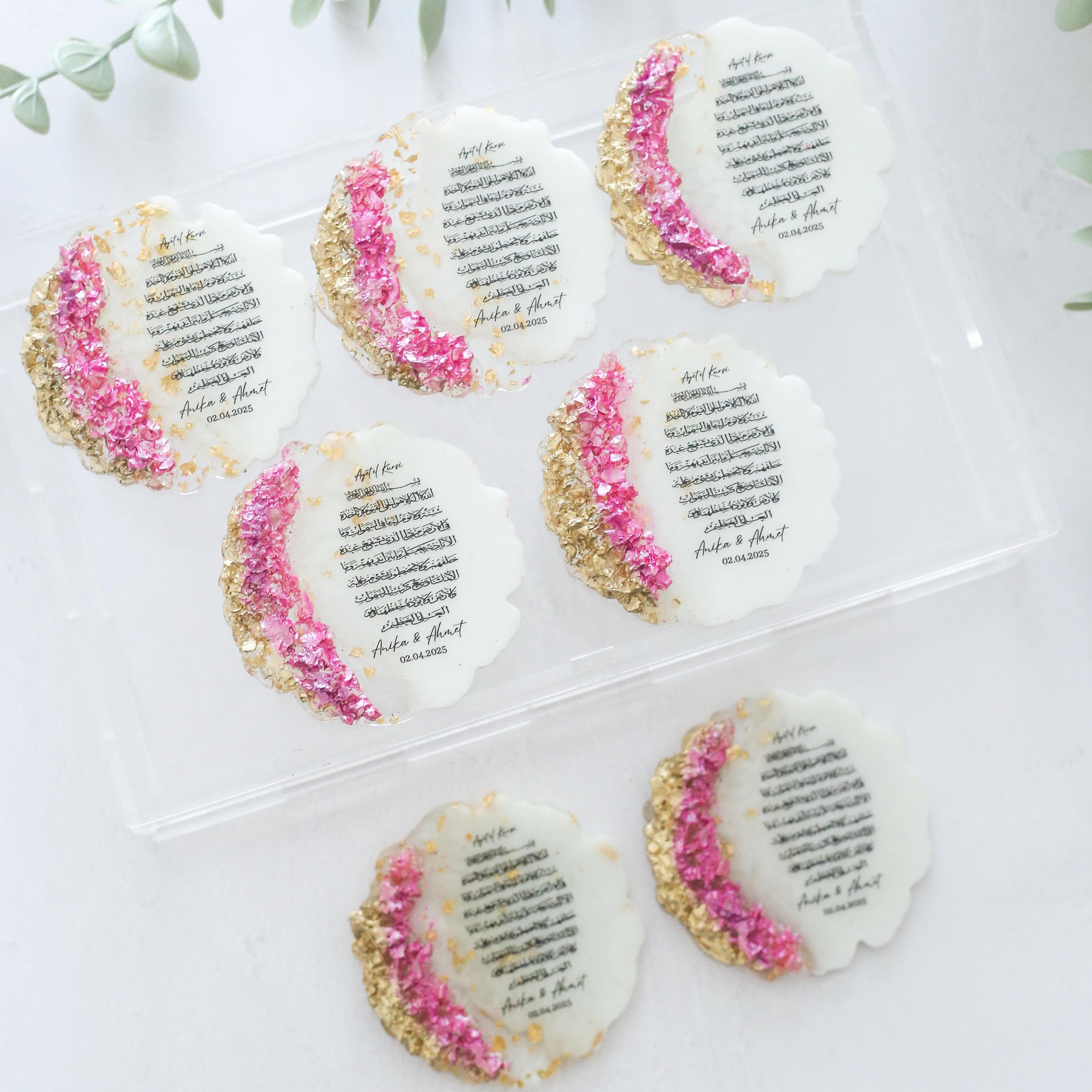 Ayatul Kursi Epoxy Magnet Favors: Islamic Wedding Engagement Gifts - image 3