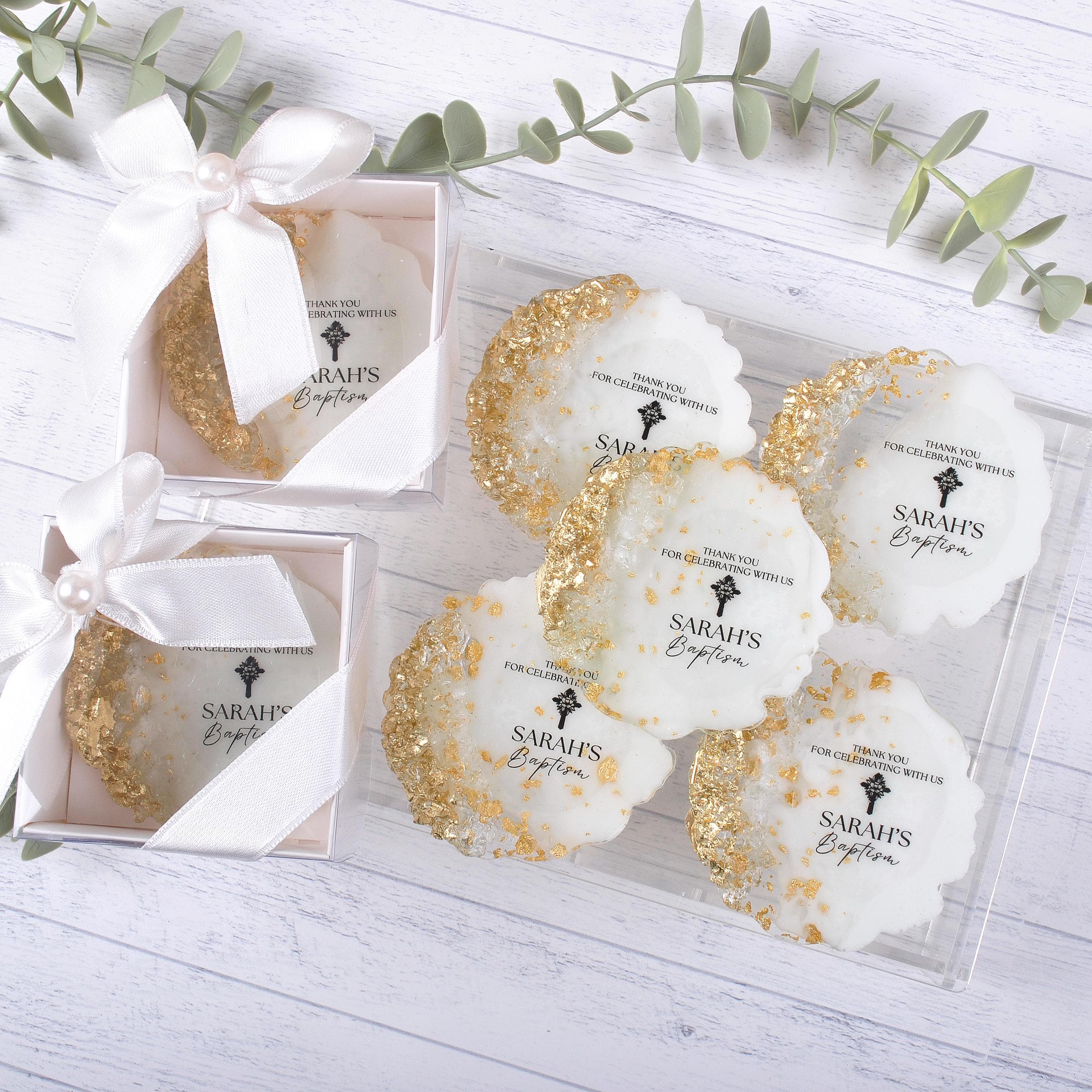 Personalized Resin Fridge Magnet Favors: Baptism, Christening, Communion