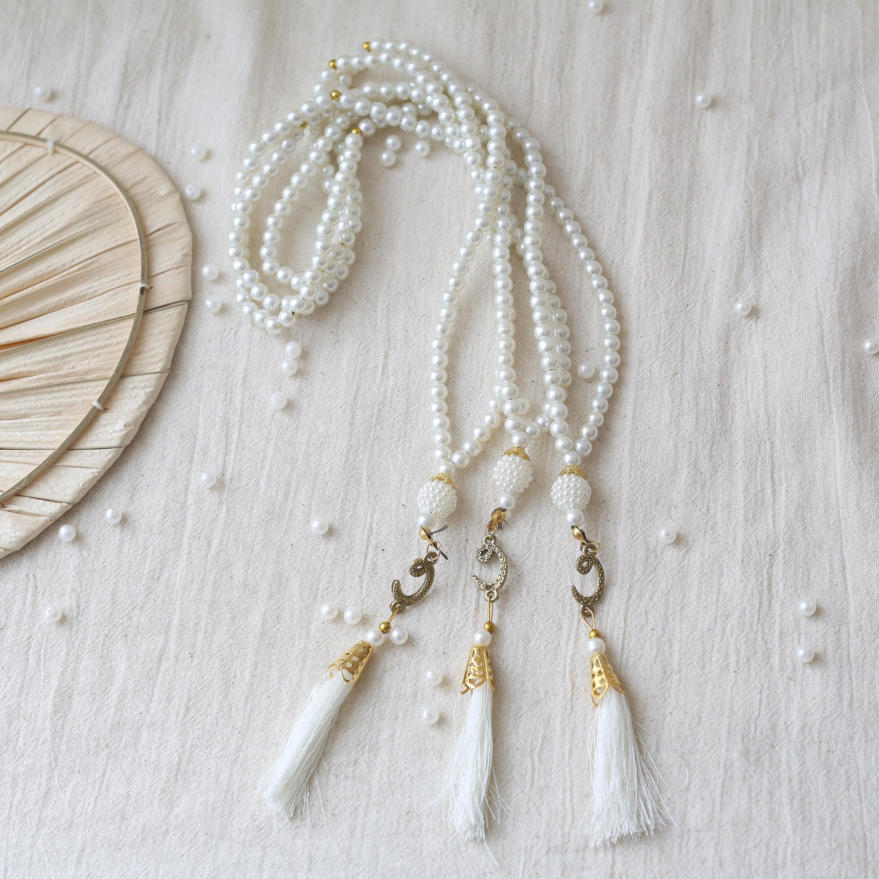 Handmade Glass Pearl Tasbih: Islamic Prayer Beads, Muslim Gift - image 5