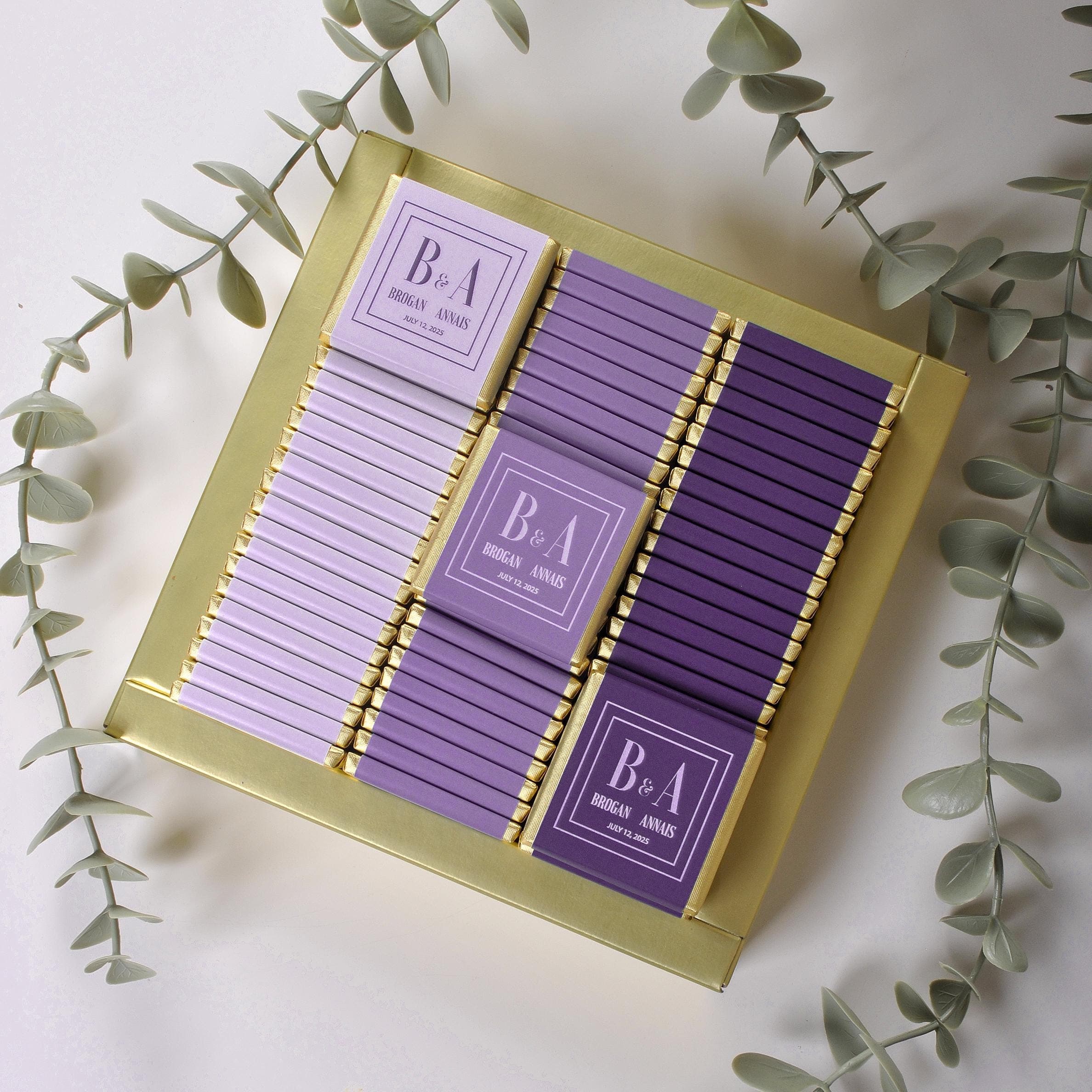 50 Personalized Wedding Chocolate Favors: Engagement, Baptism - image 3
