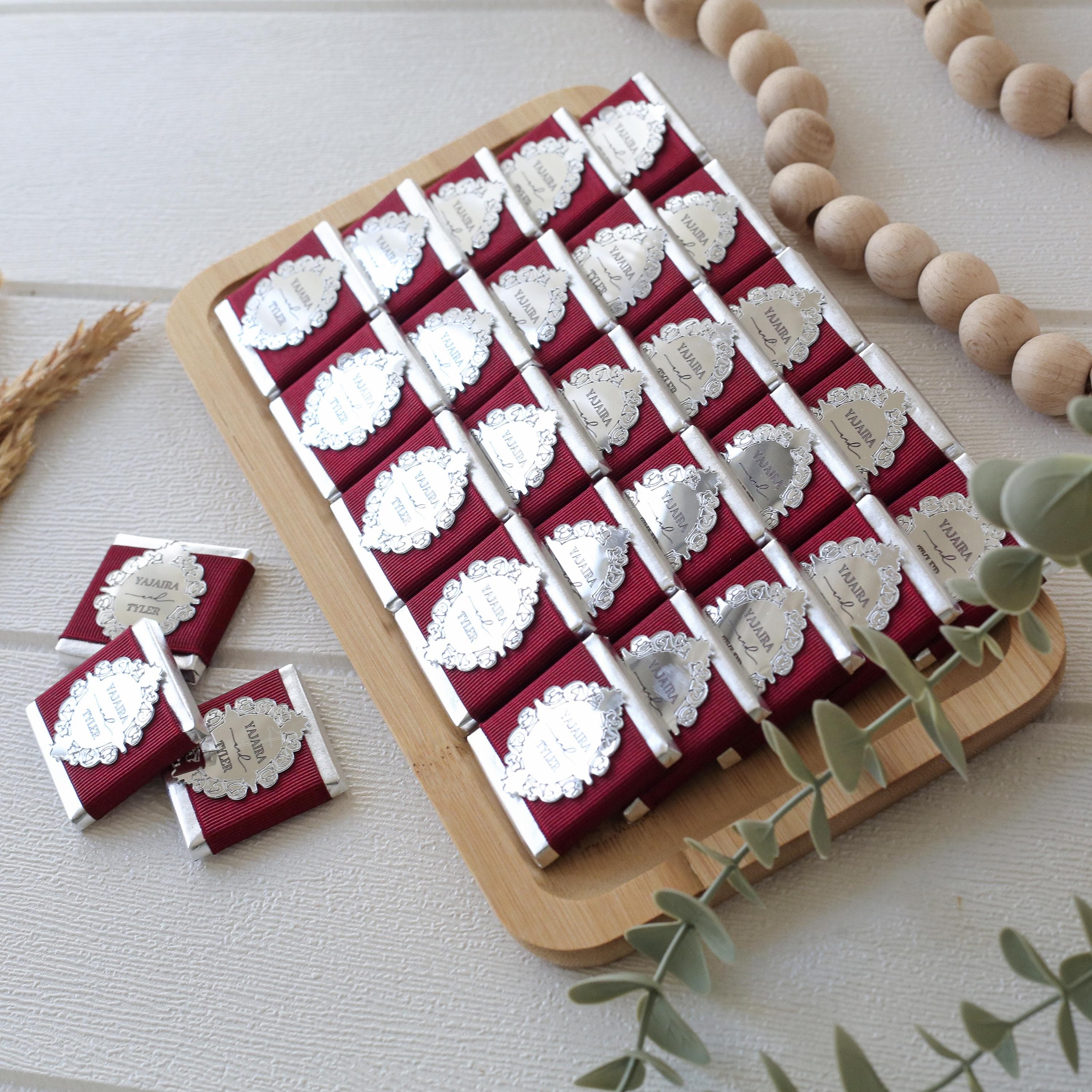 Personalized Wedding Plexiglass Chocolate Favors – Wedding, Birthday, Baptism, Engagement, Baby Shower Custom Chocolate, Chocolate Favors - image 5