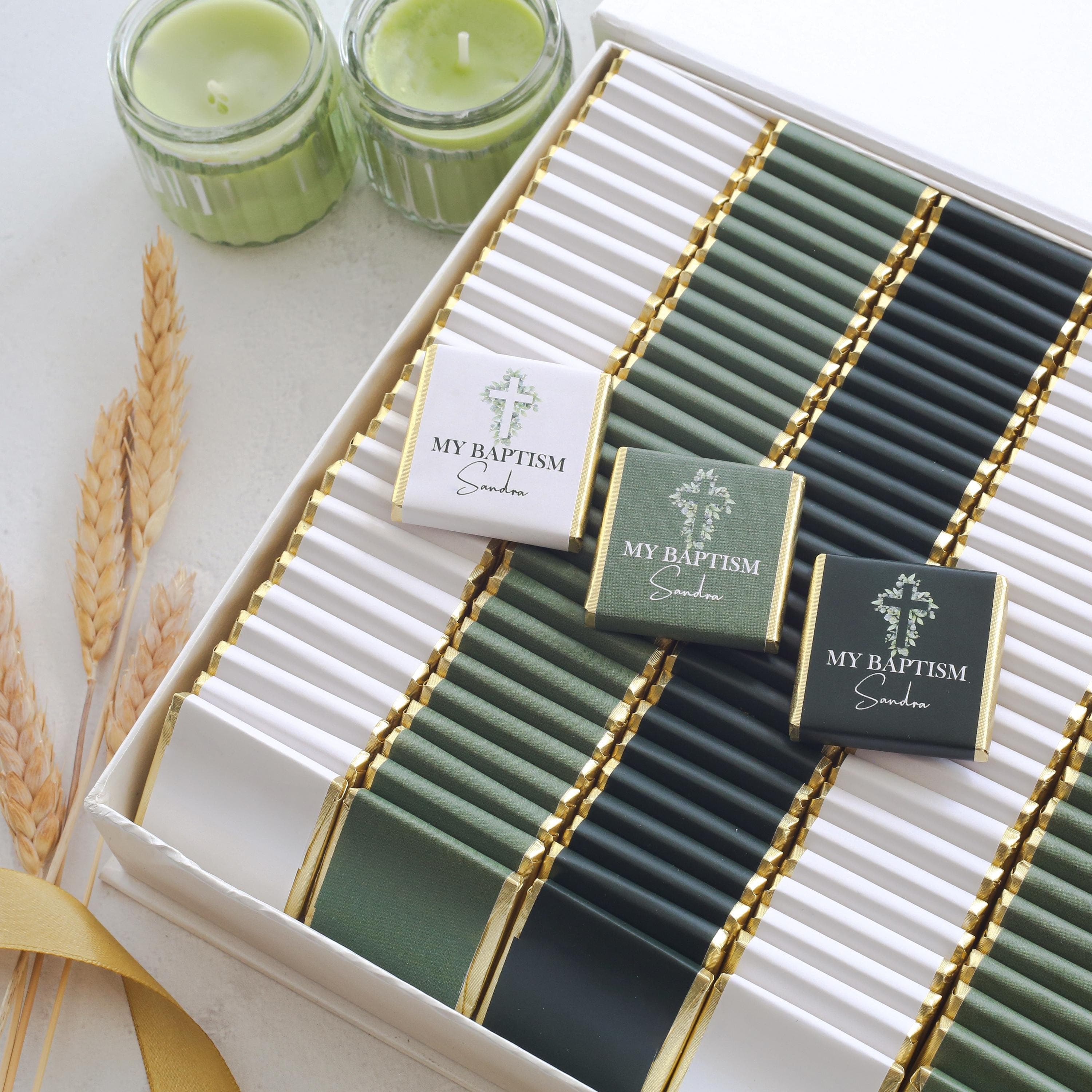 50 Personalized Baptism Chocolate Favors: Communion Party Favors - image 5
