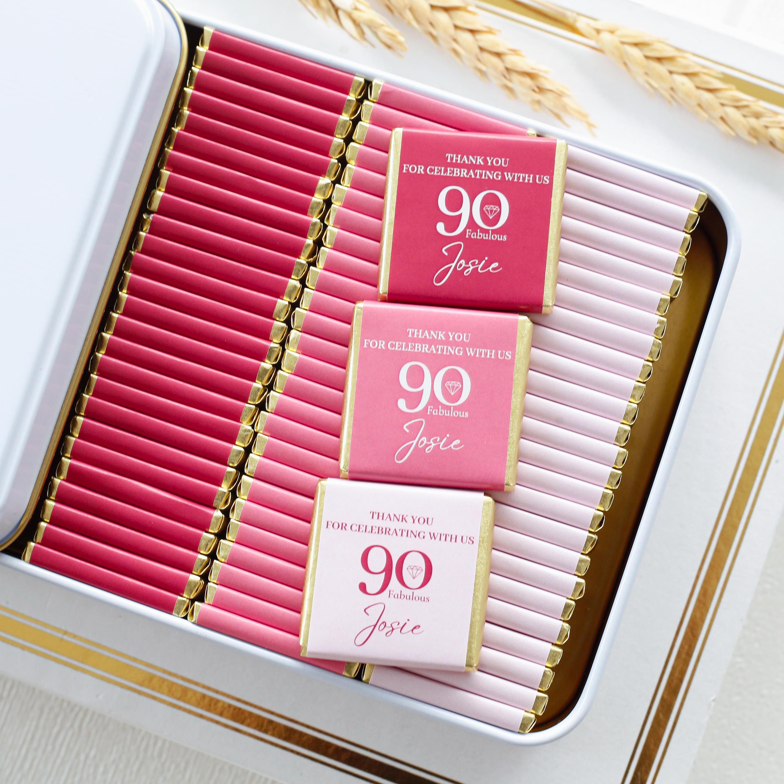Personalized Birthday Chocolate, 30th, 40th, 50th, 80th, 70th, 65th, 100th Birthday Party Favor, Anniversary Chocolate, Luxury Chocolates - image 3