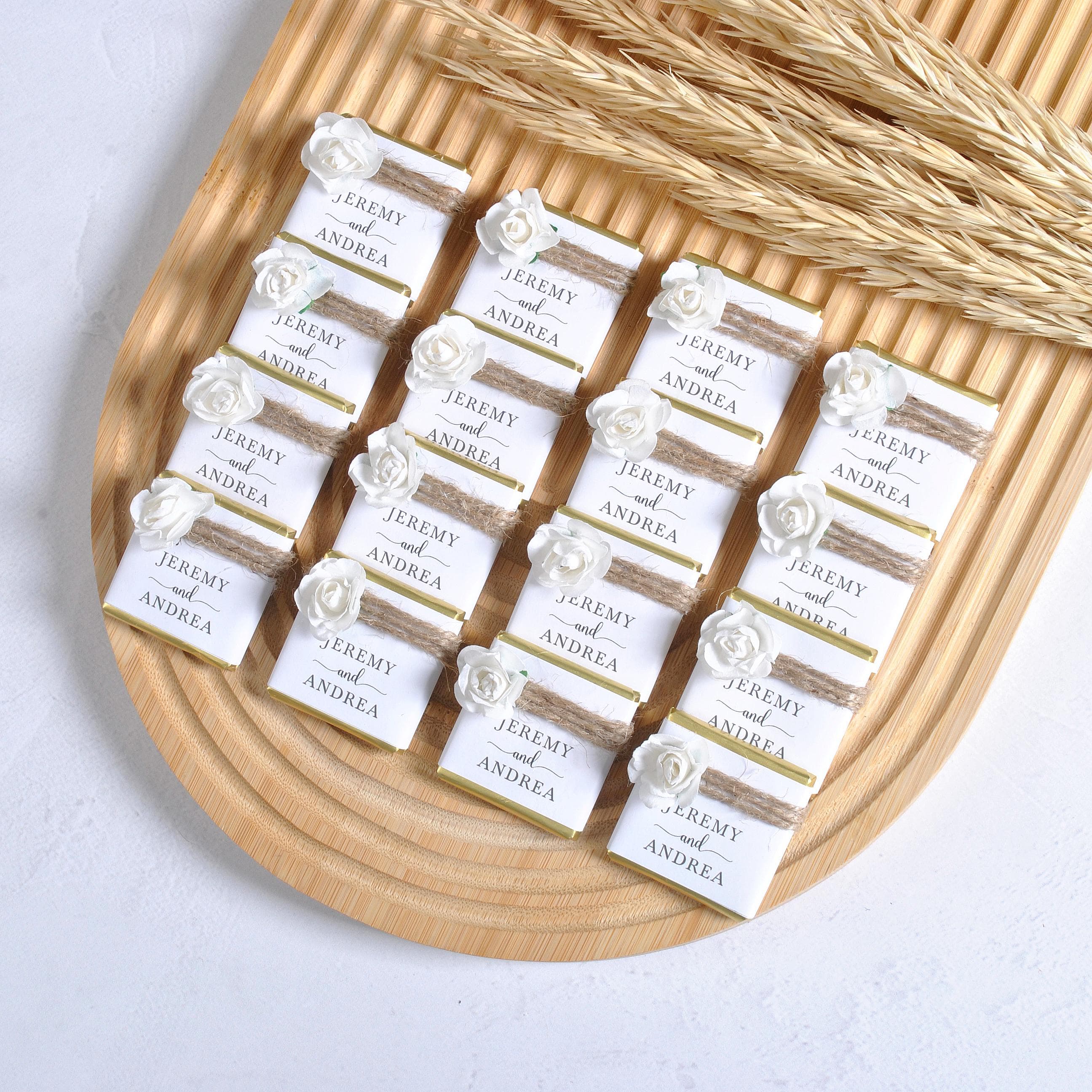Flower Chocolate Favors: Personalized Wedding & Party Treats