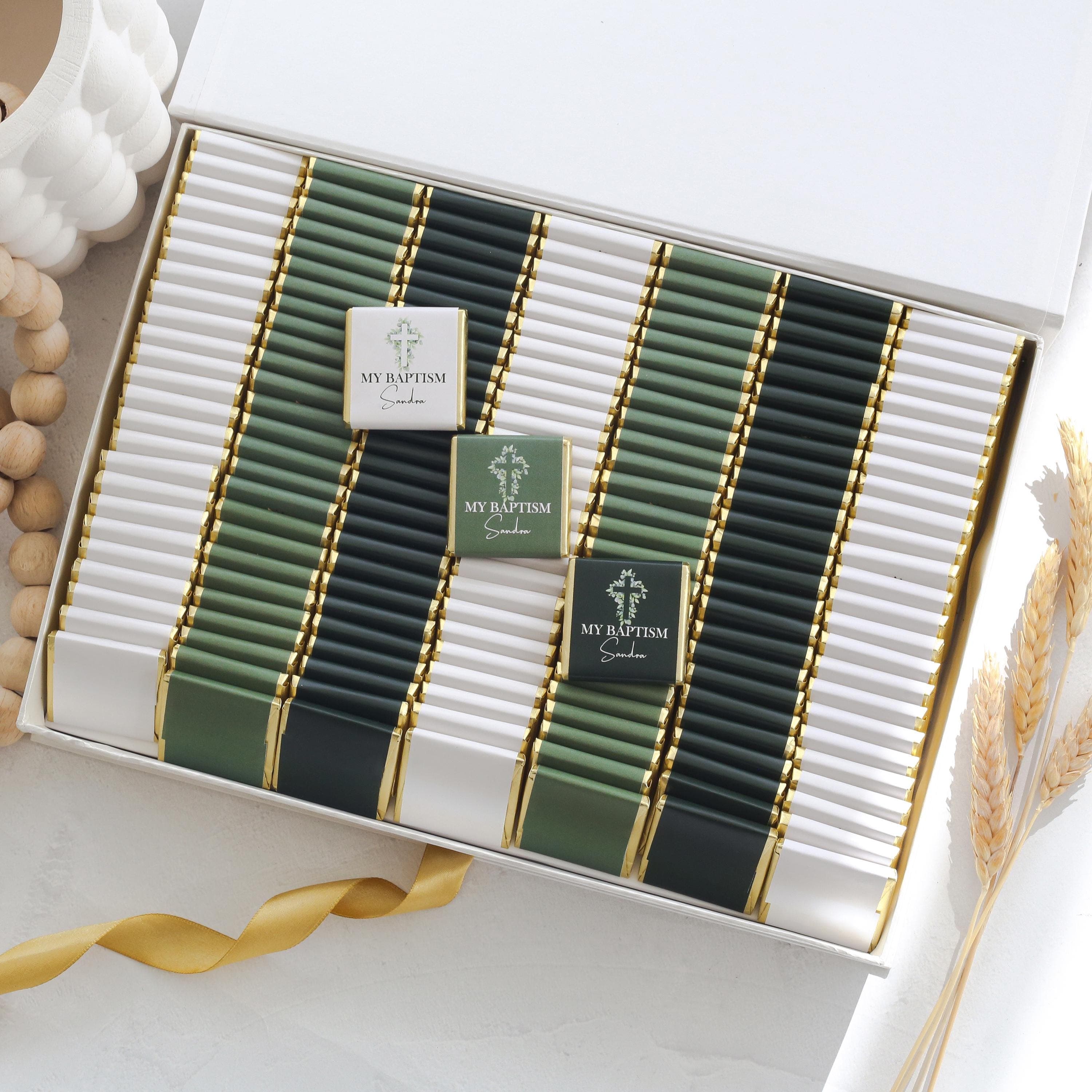 50 Personalized Baptism Chocolate Favors: Communion Party Favors - image 4
