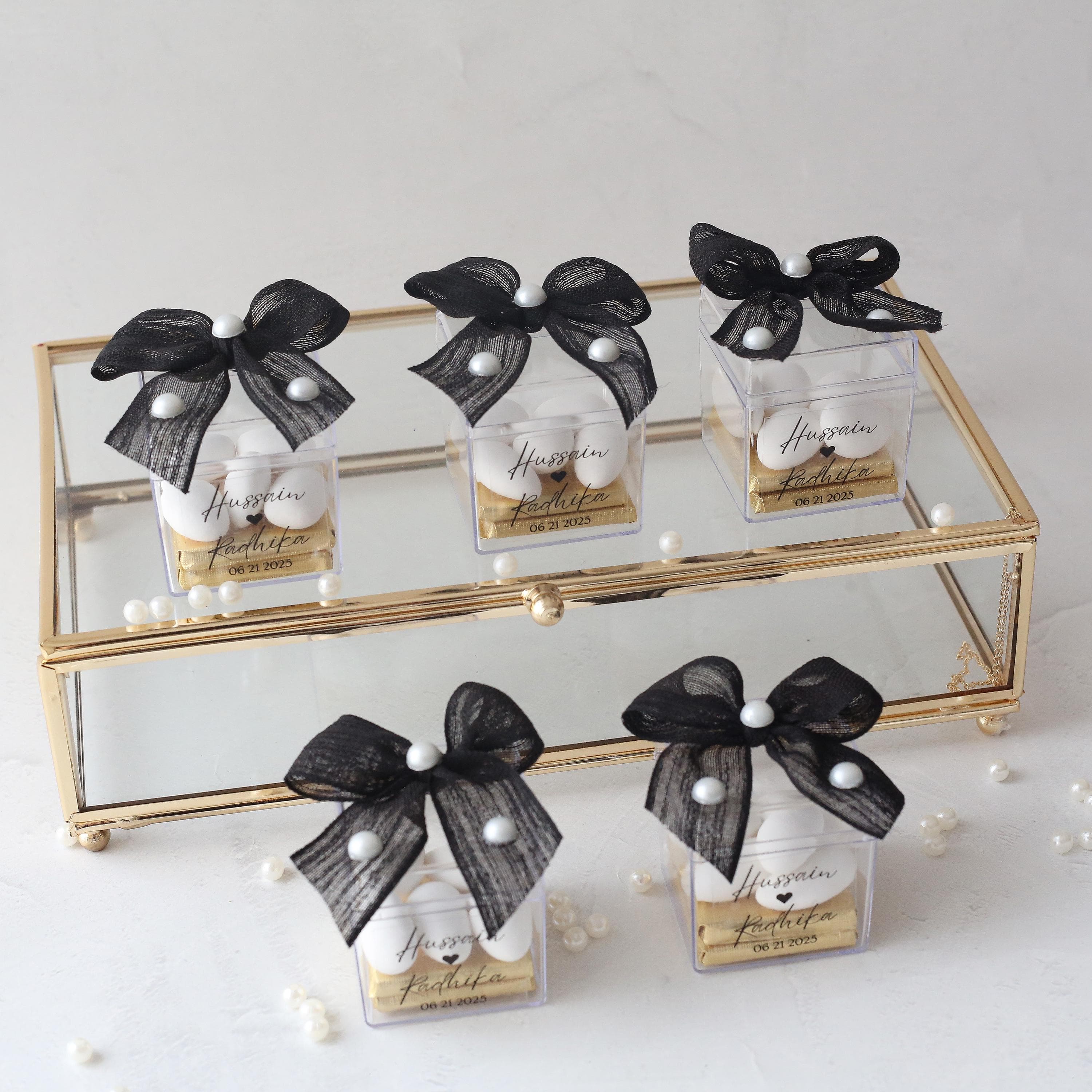 Elegant Chocolate Almond Candy Favors: Wedding, Engagement Gift Box - image 5