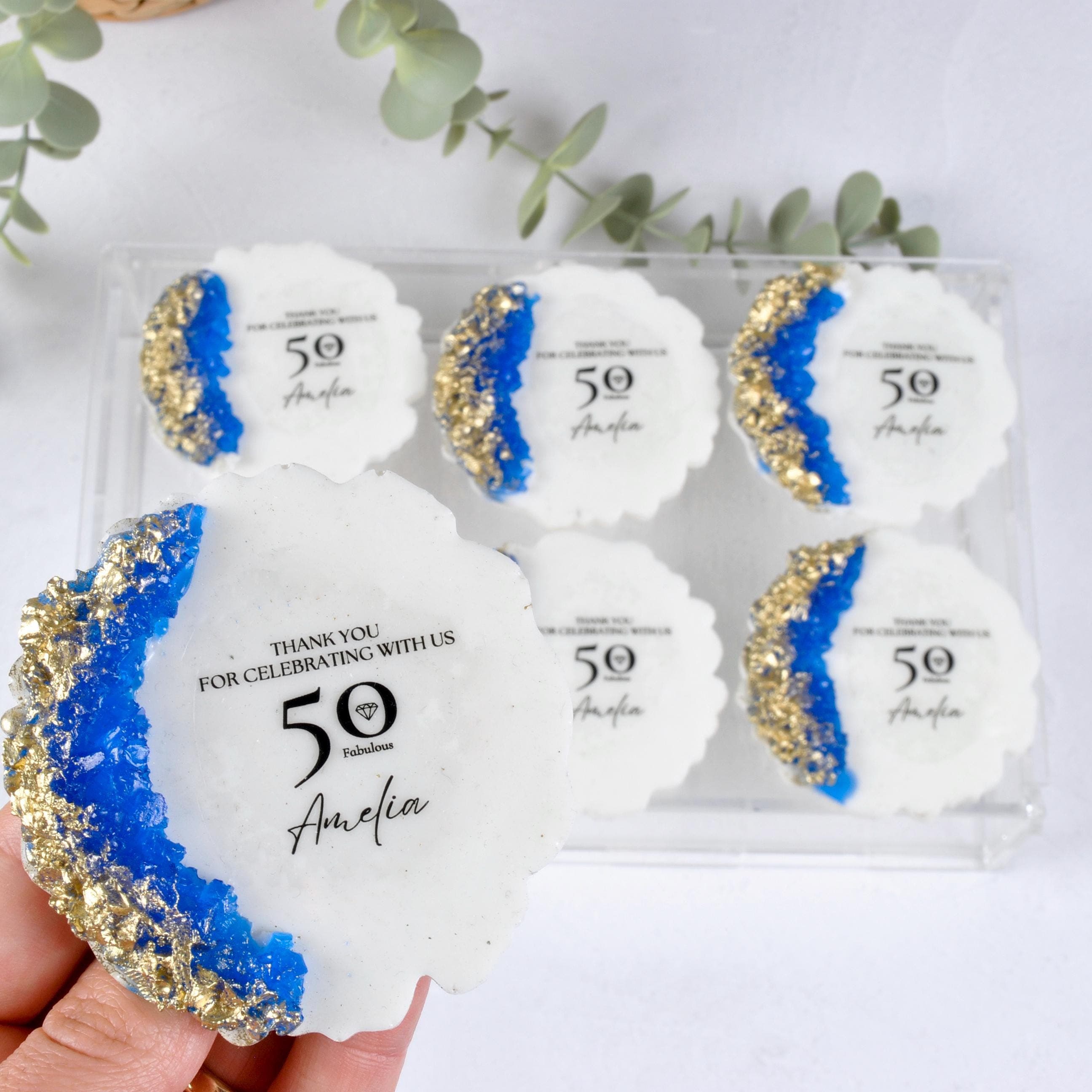 Elegant Birthday Magnet Favor – Custom Epoxy Gift for 40th, 50th, 60th, 70th, 80th, 90th, 100th Adult Birthday or Anniversary Celebration - image 3