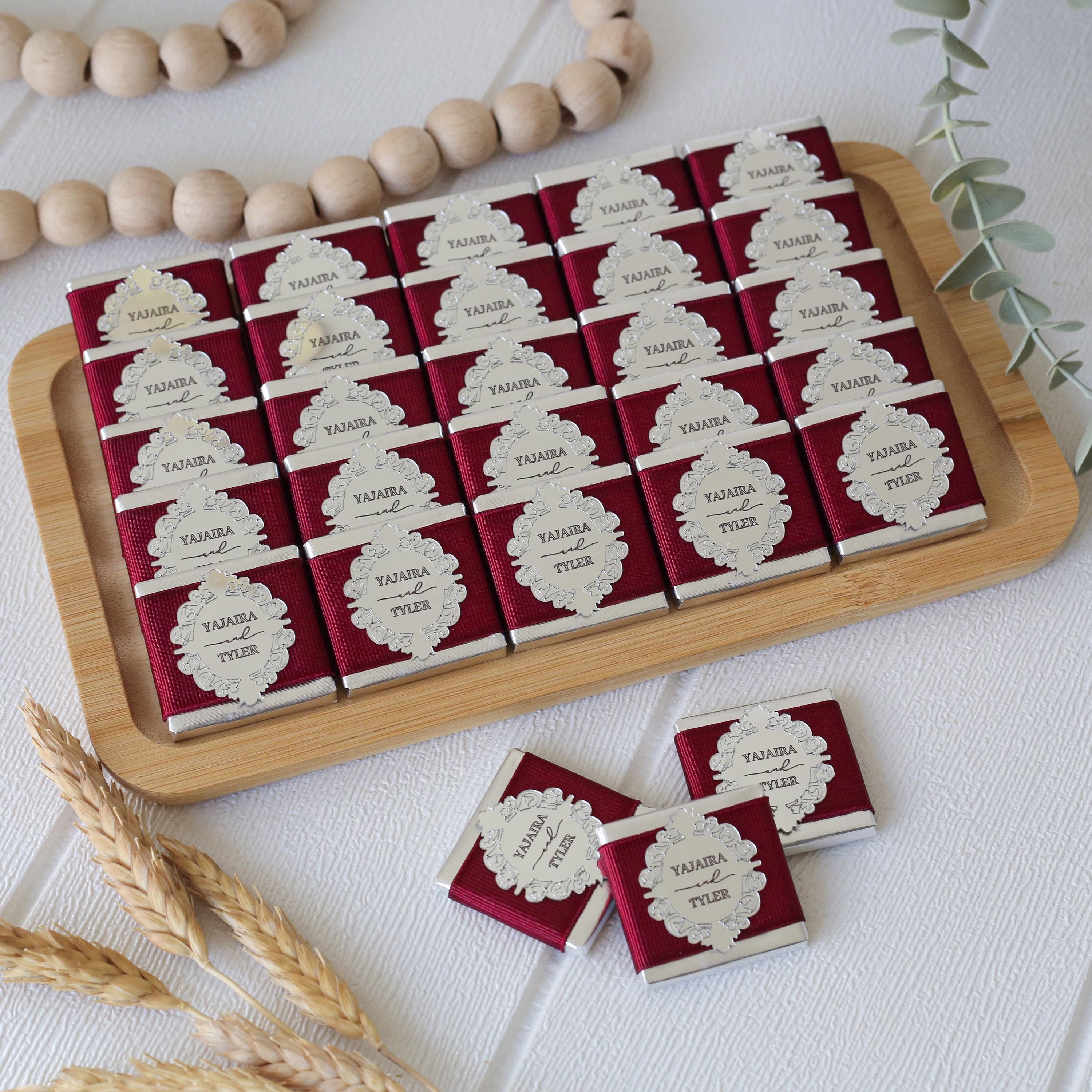 Personalized Wedding Plexiglass Chocolate Favors – Wedding, Birthday, Baptism, Engagement, Baby Shower Custom Chocolate, Chocolate Favors - image 4