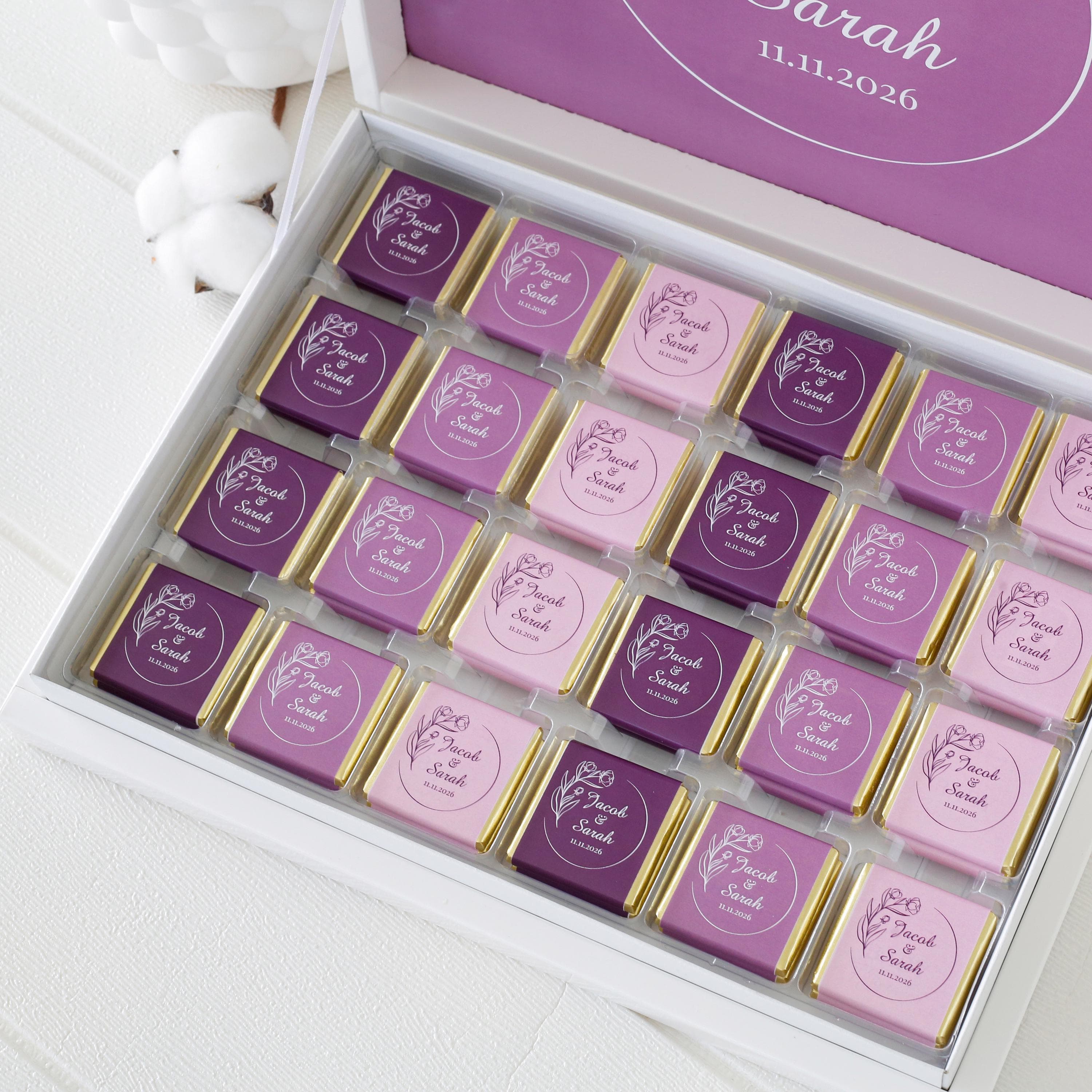 50 Pcs Wedding Chocolate, Wedding Chocolate Favors, Customized Chocolate, Wedding Favors, Engagement Chocolate, Favors For Guests, Wedding - image 4