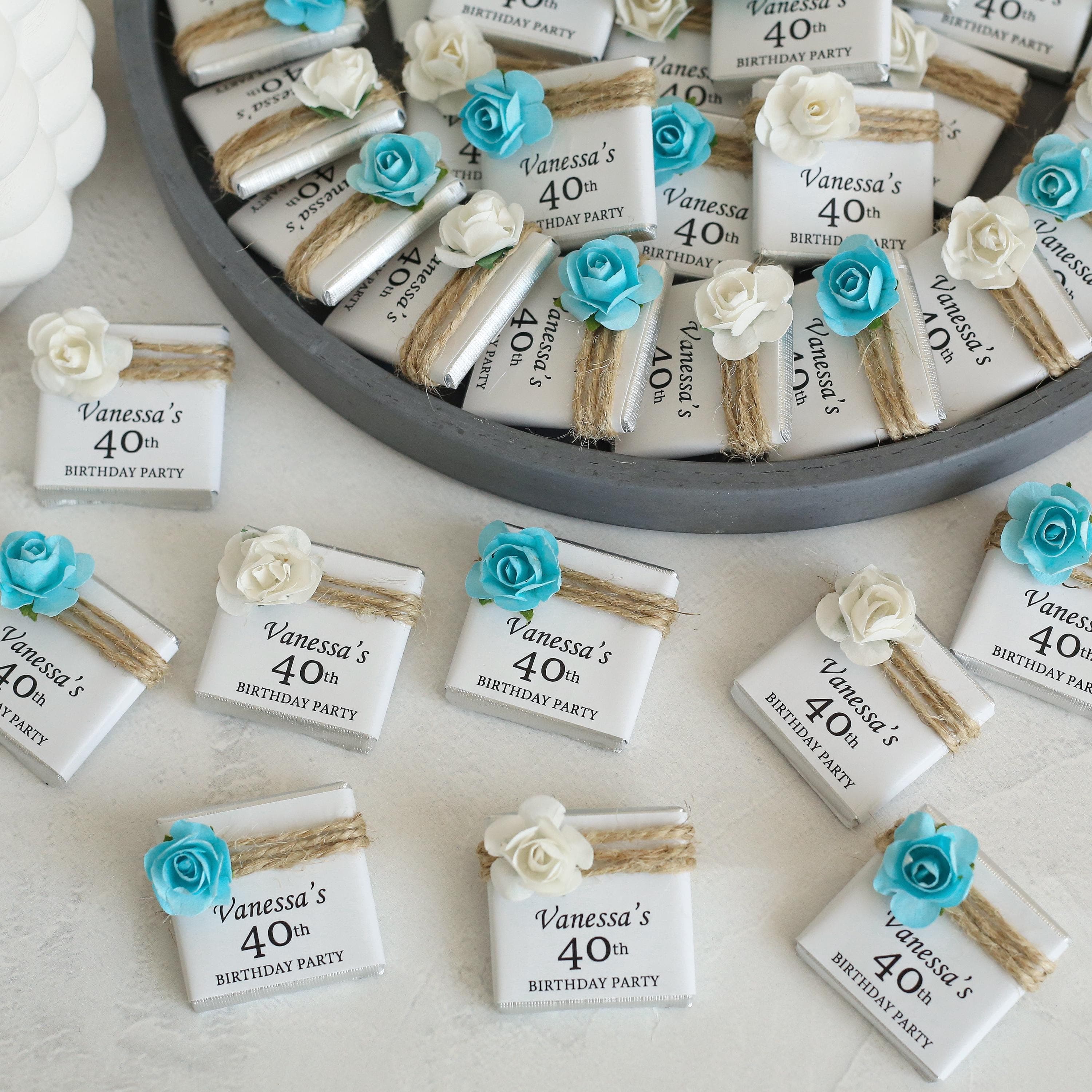 30th, 40th, 50th, 80th, 70th, 90th, 100th Birthday Party Favor, Adult Party Favors, Anniversary Chocolates, Luxury Chocolates Favors