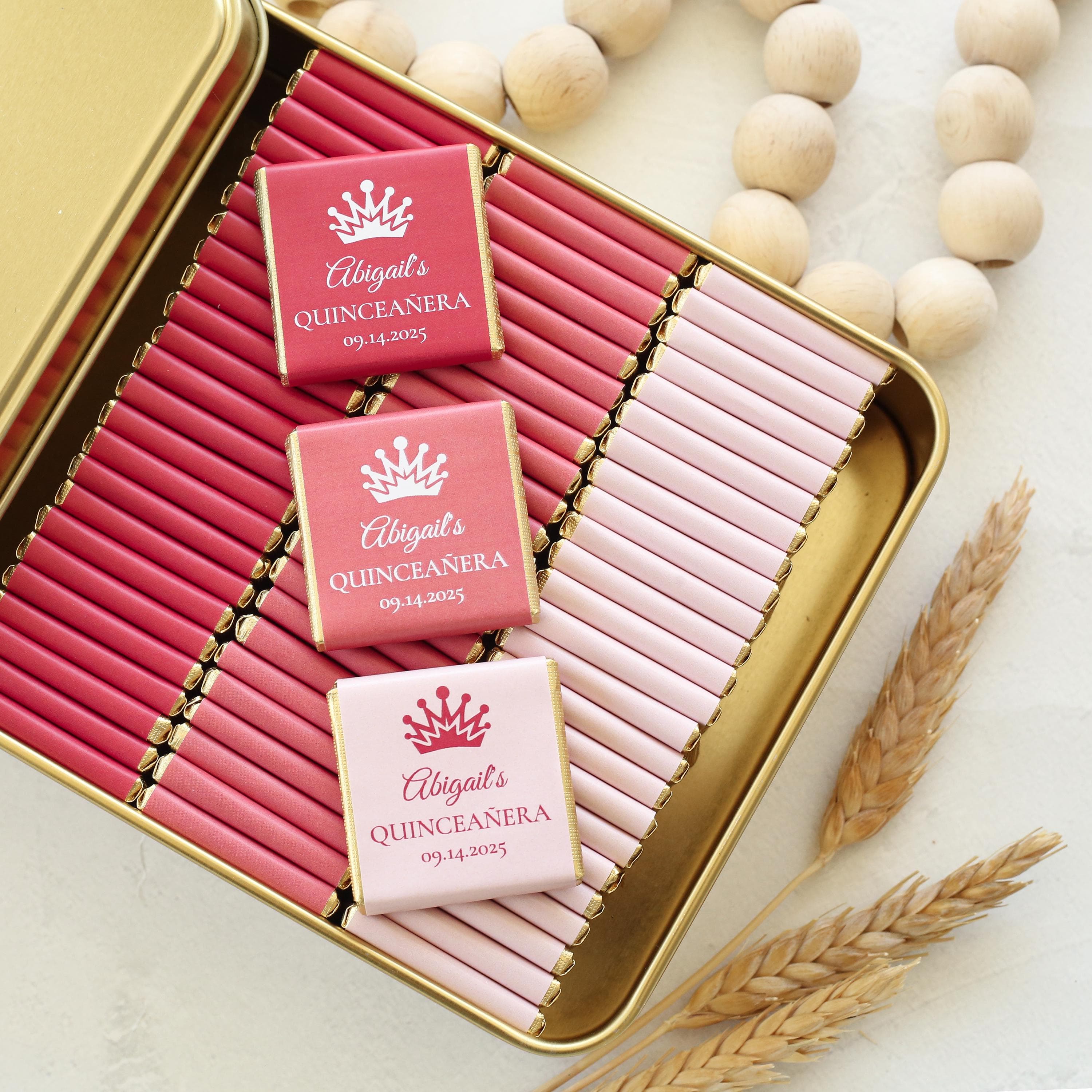 Personalized Sweet 16 Chocolate Favors: Quinceañera Birthday Party, Birthday Chocolate, Sweet 15 Party Favors, Mis Anos, Chocolate Favors - image 4