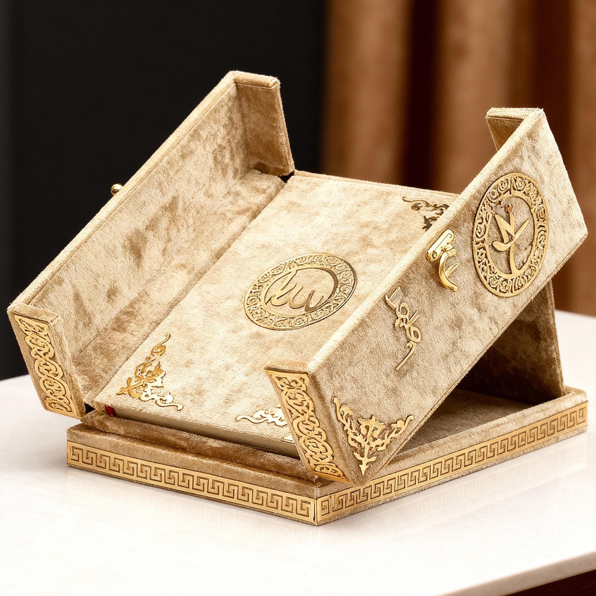 Personalized Quran Set with Double Cover Desk Stand Quran Stand Islamic Gift Set Muslim Gift Islamic Wedding Gift Birthday Gift Umrah Gift - image 4
