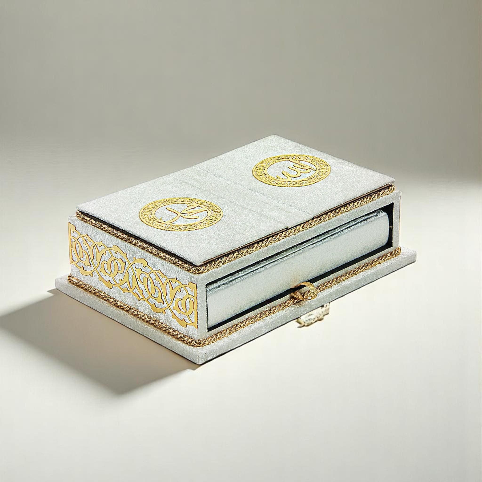 Personalized Quran Set with Desk Stand Quran Stand Islamic Gift Set Muslim Gift Islamic Wedding Gift Birthday Gift Umrah Gift Velvet Covered - image 5