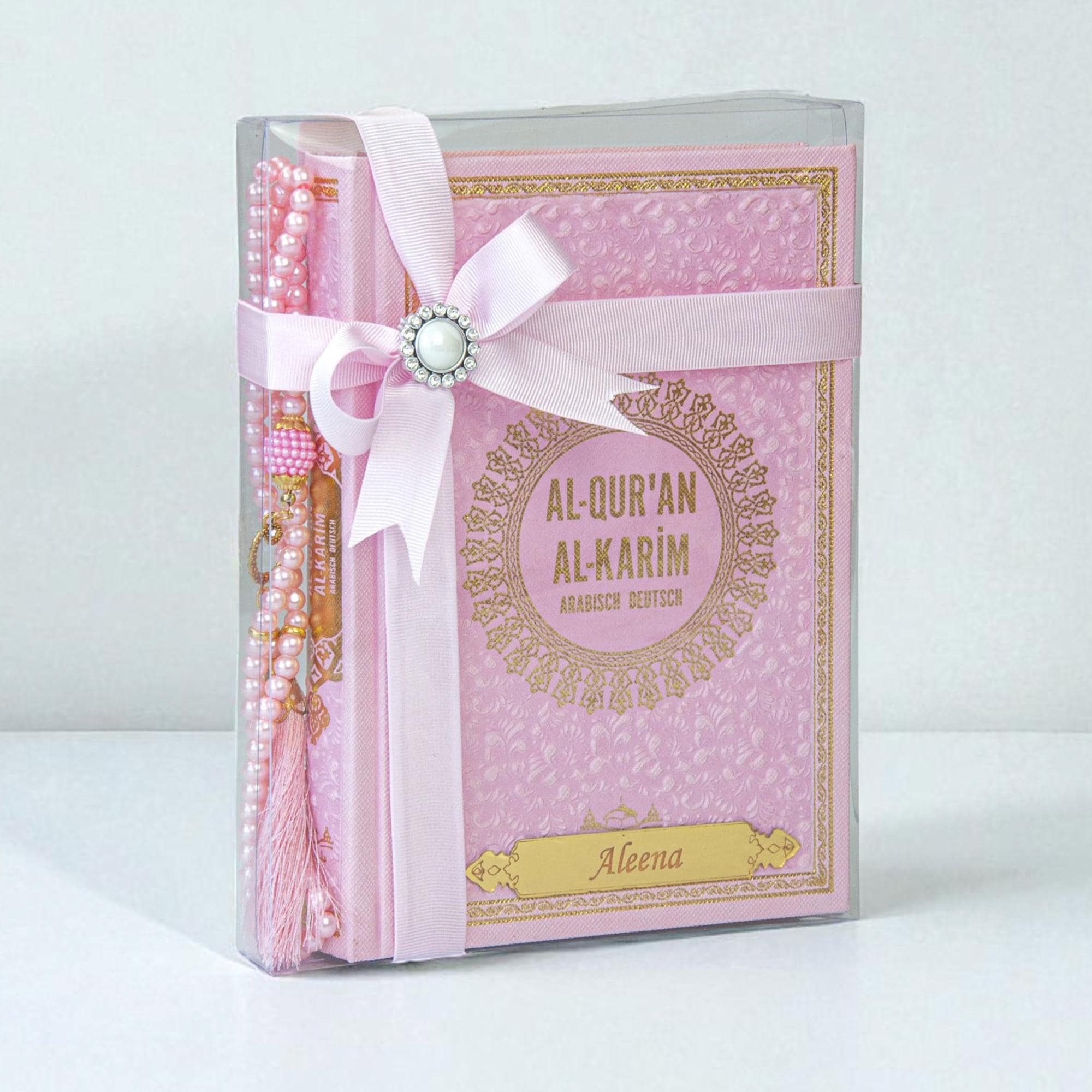 Arabisch Deutsch Quran Der Heilige Koran mit deutscher Übersetzung (German Translation) – Hardcover Gift Set with Tasbih Islamic Gift