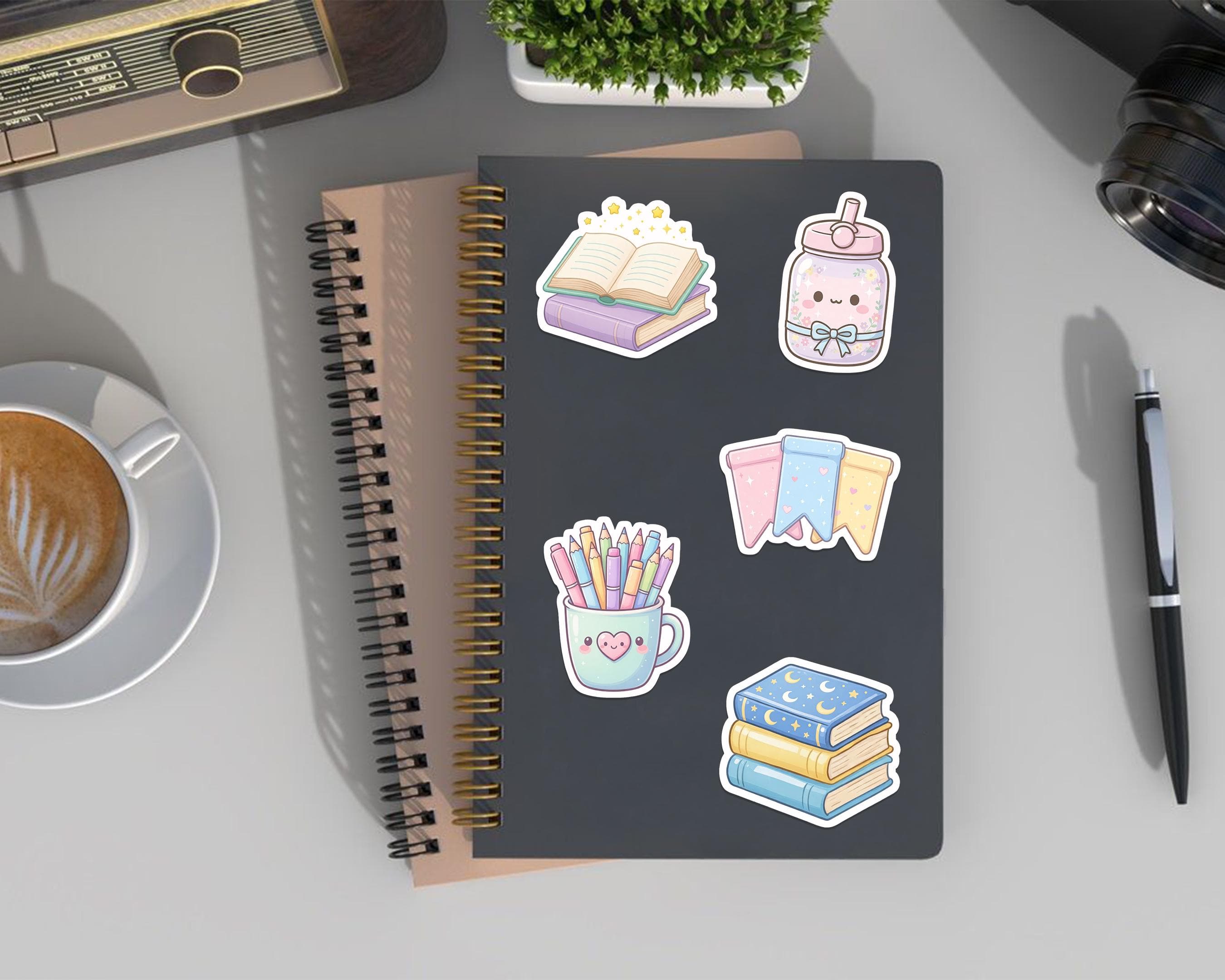 Kawaii Stationery Stickers Bundle 150+ PNG | Cute School Supplies Clipart | Scrapbook Journal Planner | Instant Download - image 5