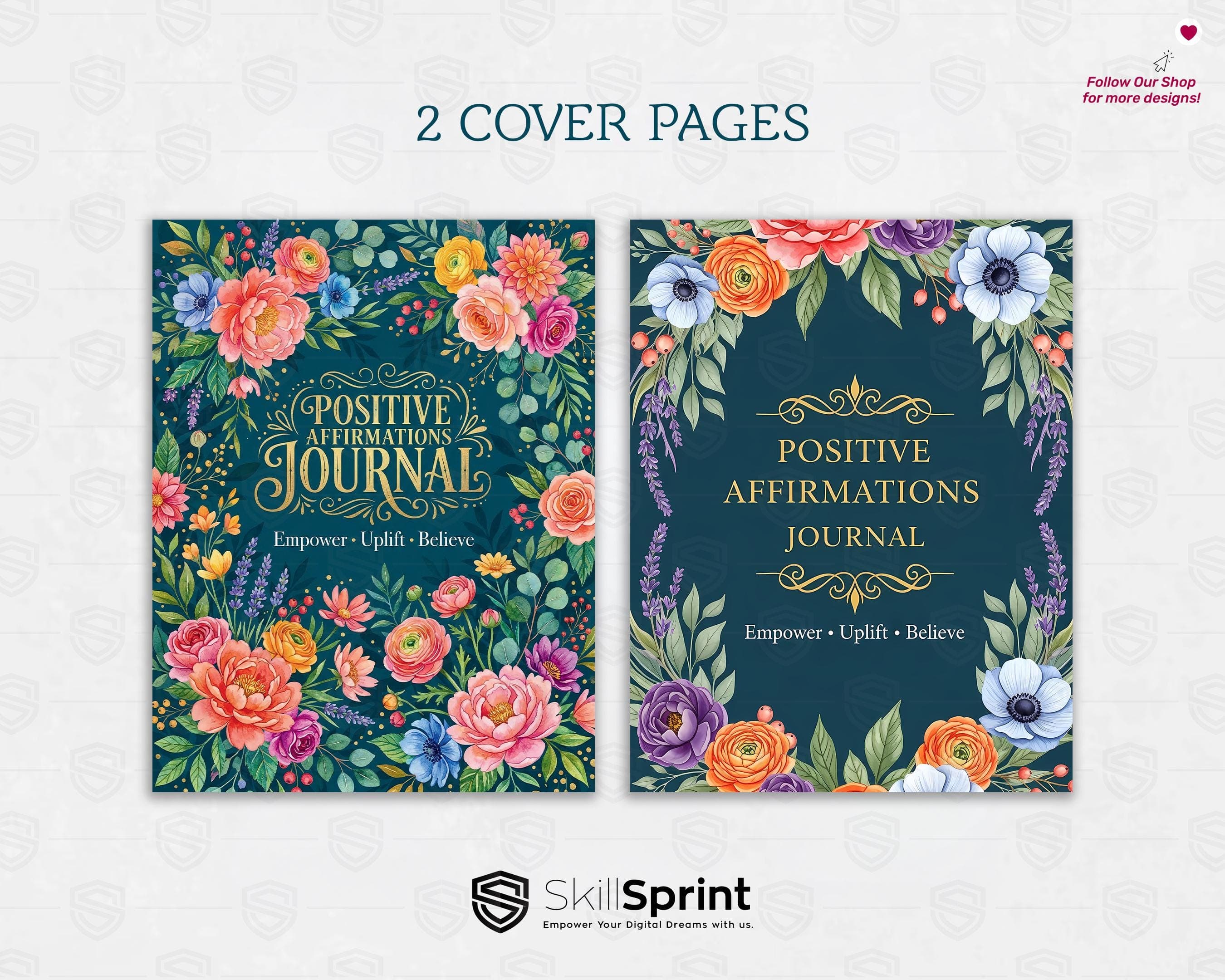 affirmation journal what’s included 120+ pages guided prompts gratitude self love sections overview