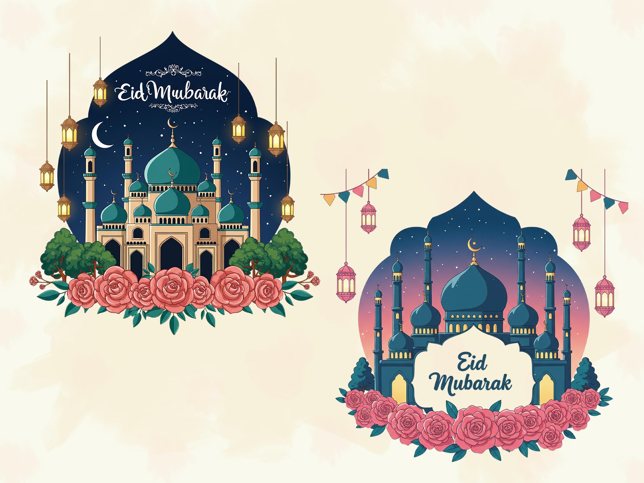Eid Mubarak PNG Bundle, Islamic Eid Clipart for Sublimation, Ramadan Designs, Instant Download - image 4