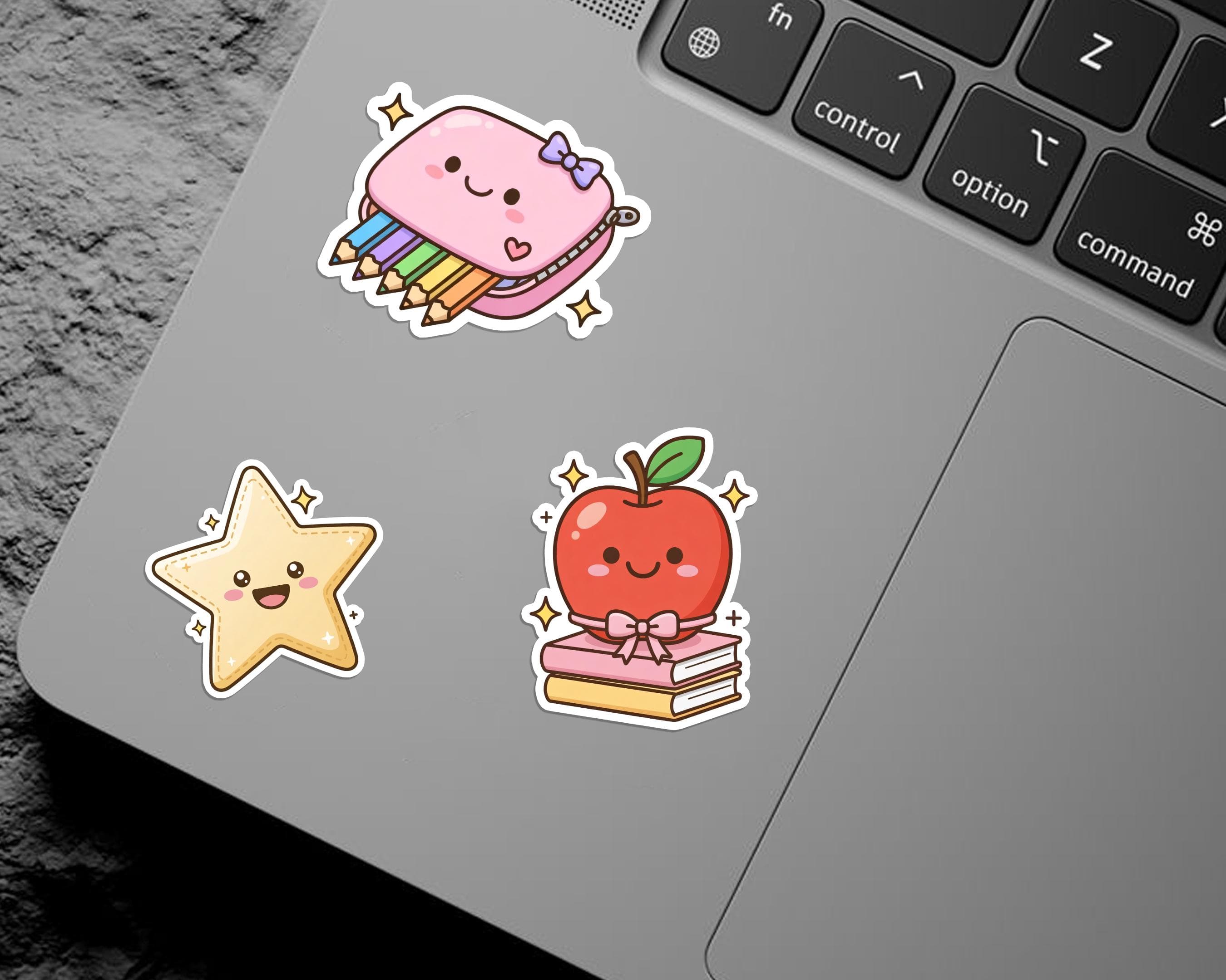 High resolution kawaii school supplies clipart PNG bundle with transparent background for digital projects