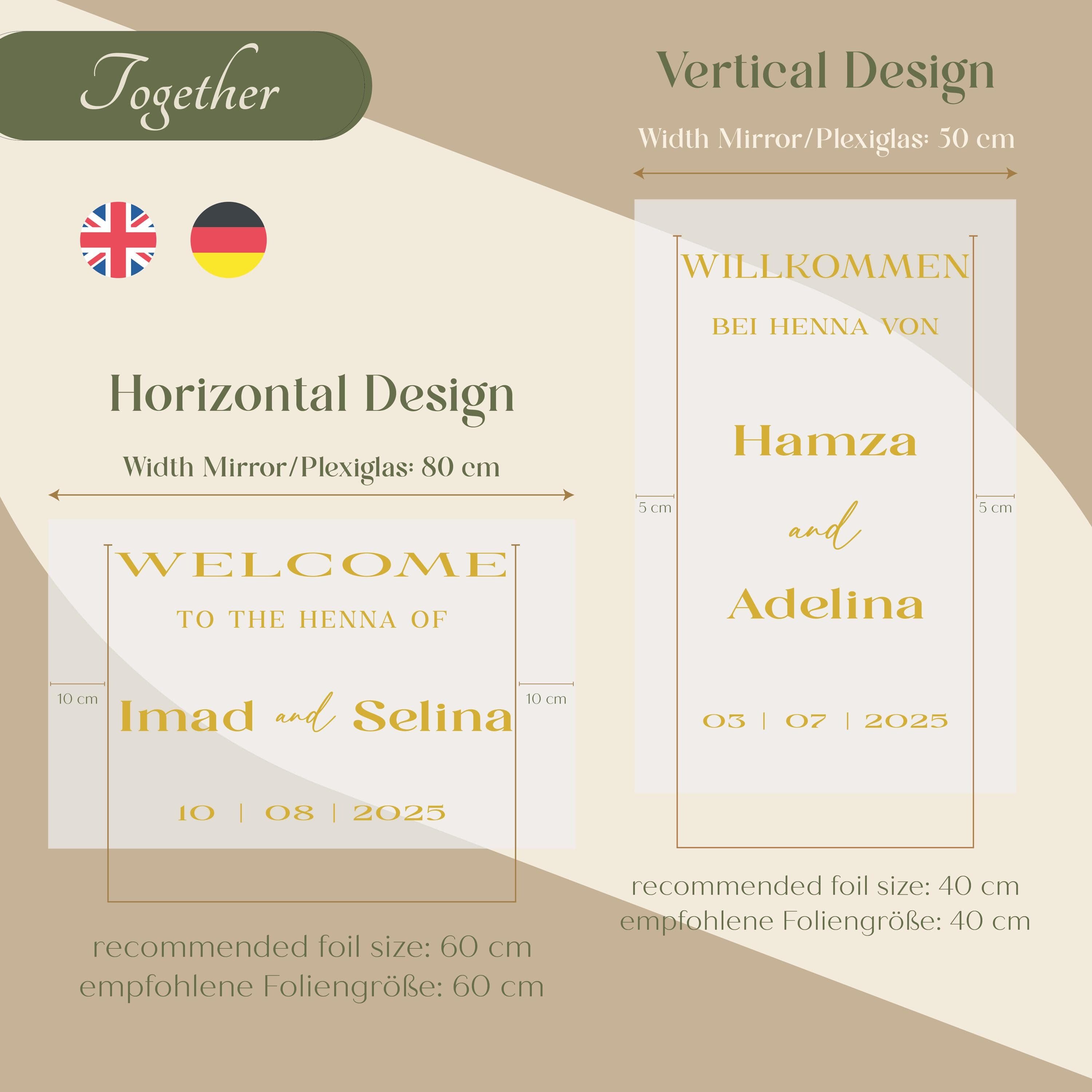 Henna Night Stickers for Mirror, Acrylic plaques. Sign Decal Bundles Welcome to the Henna - image 4