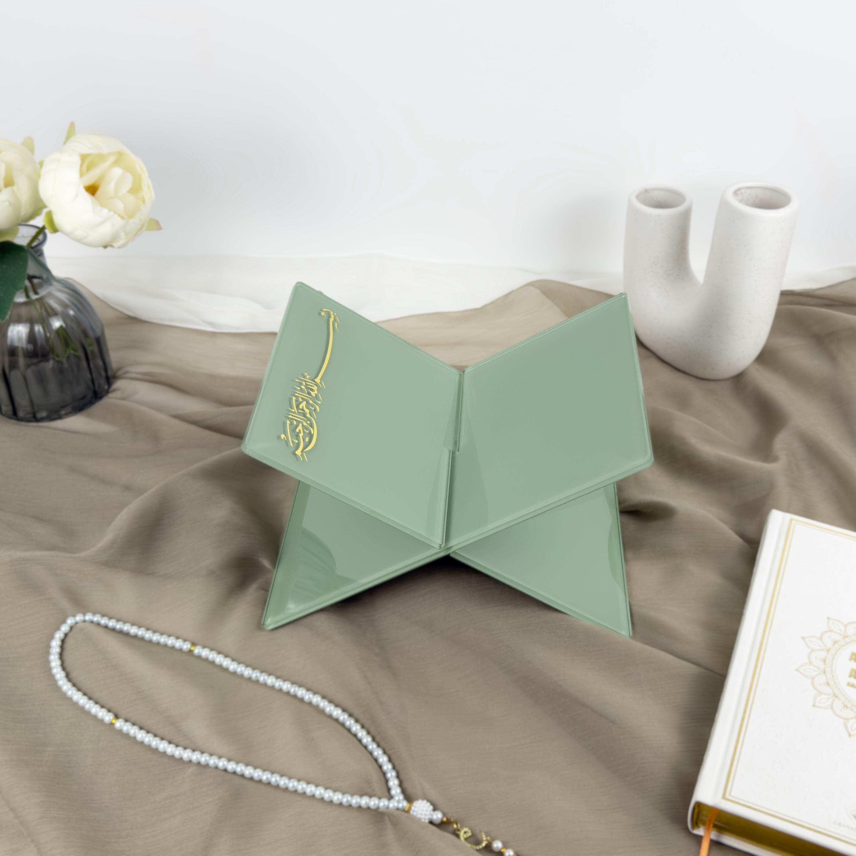 Personalized Olive Green Acrylic Quran Holder: Islamic Gift with Bismillah - image 5