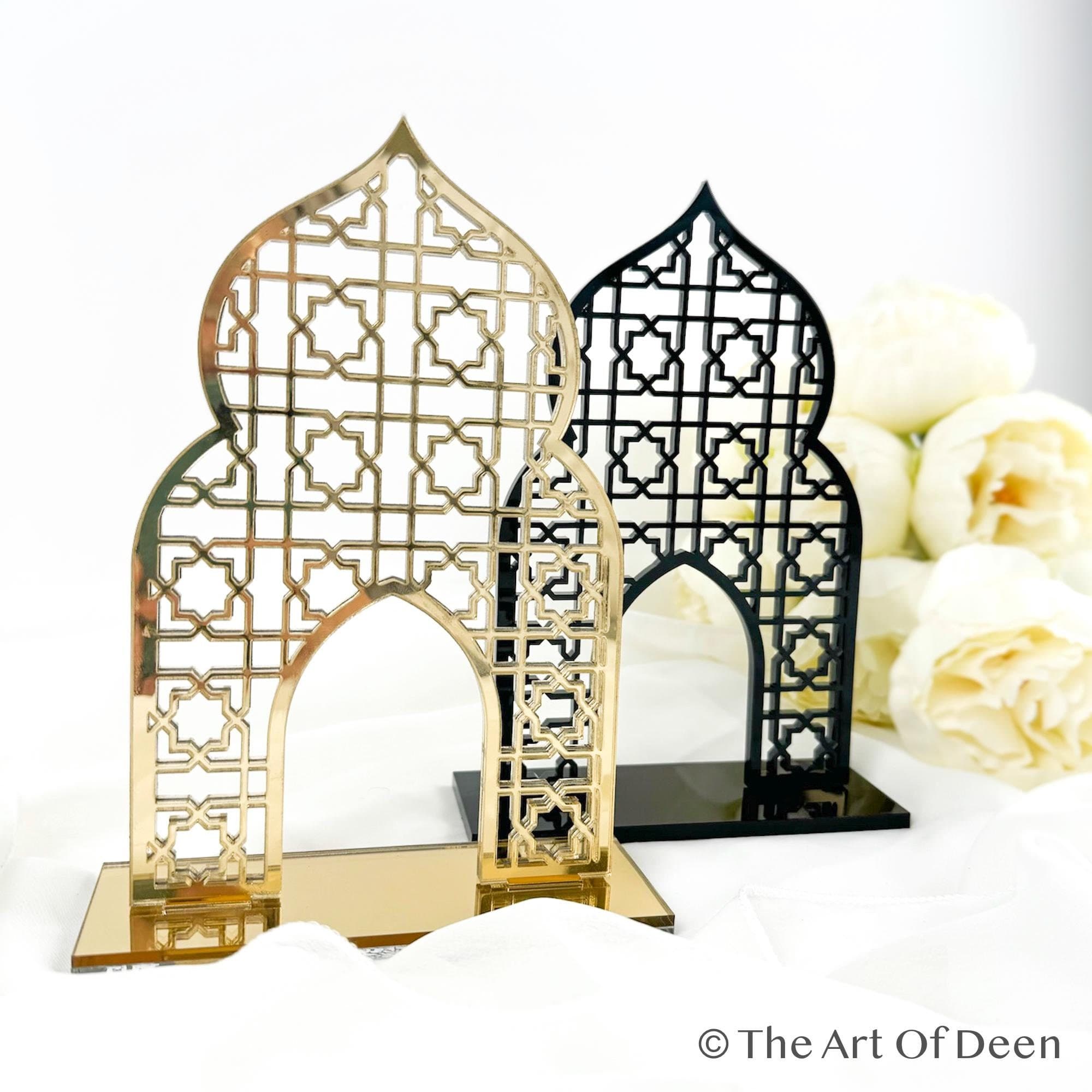 Elegant Acrylic Mosque Decor: Islamic Table Centerpiece, Handmade in Germany