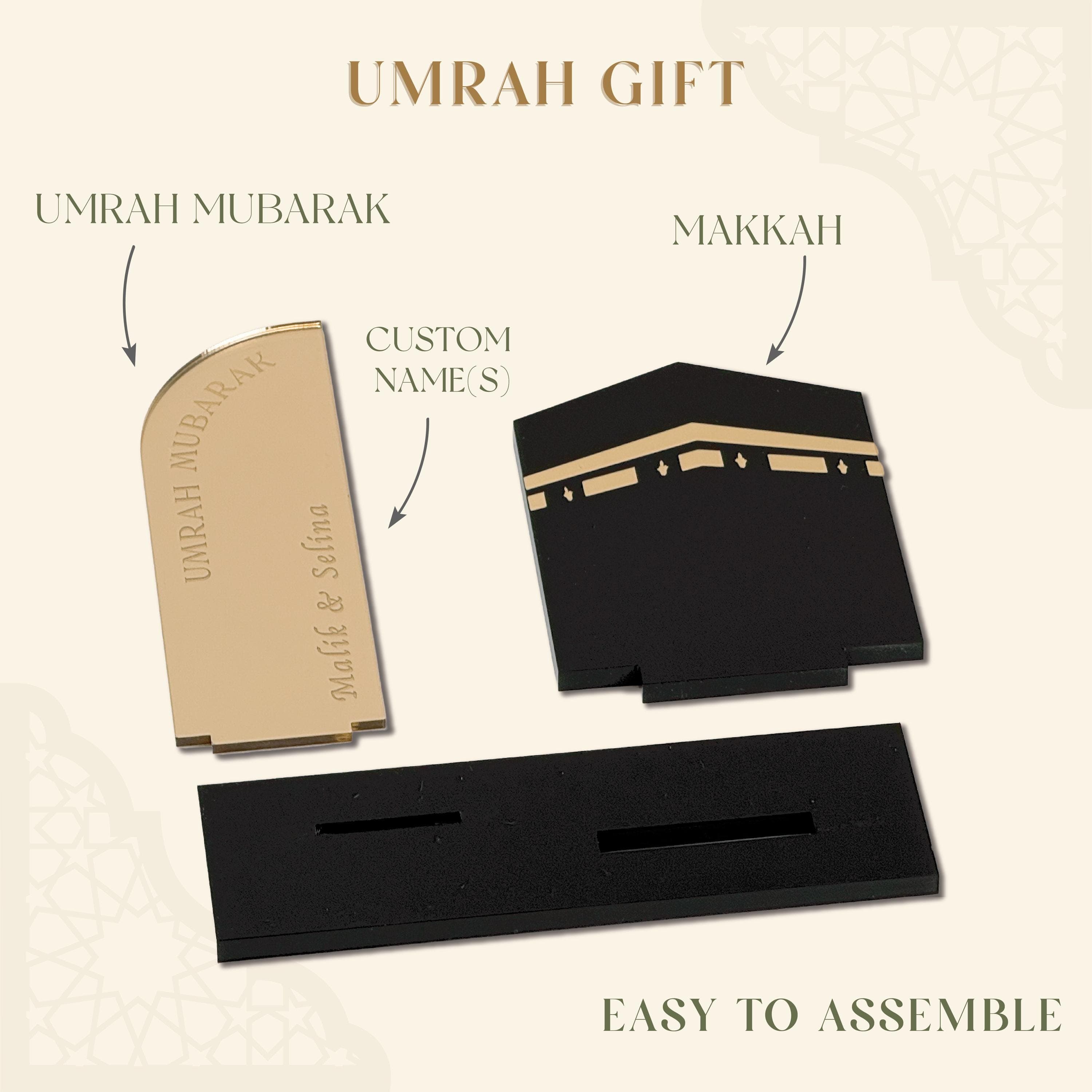 Personalized Umrah Mubarak Gift | Custom Acrylic Kaaba Decor | Mecca Pilgrimage Souvenir with Name | Islamic Home Decor | Hajj & Umrah - image 5