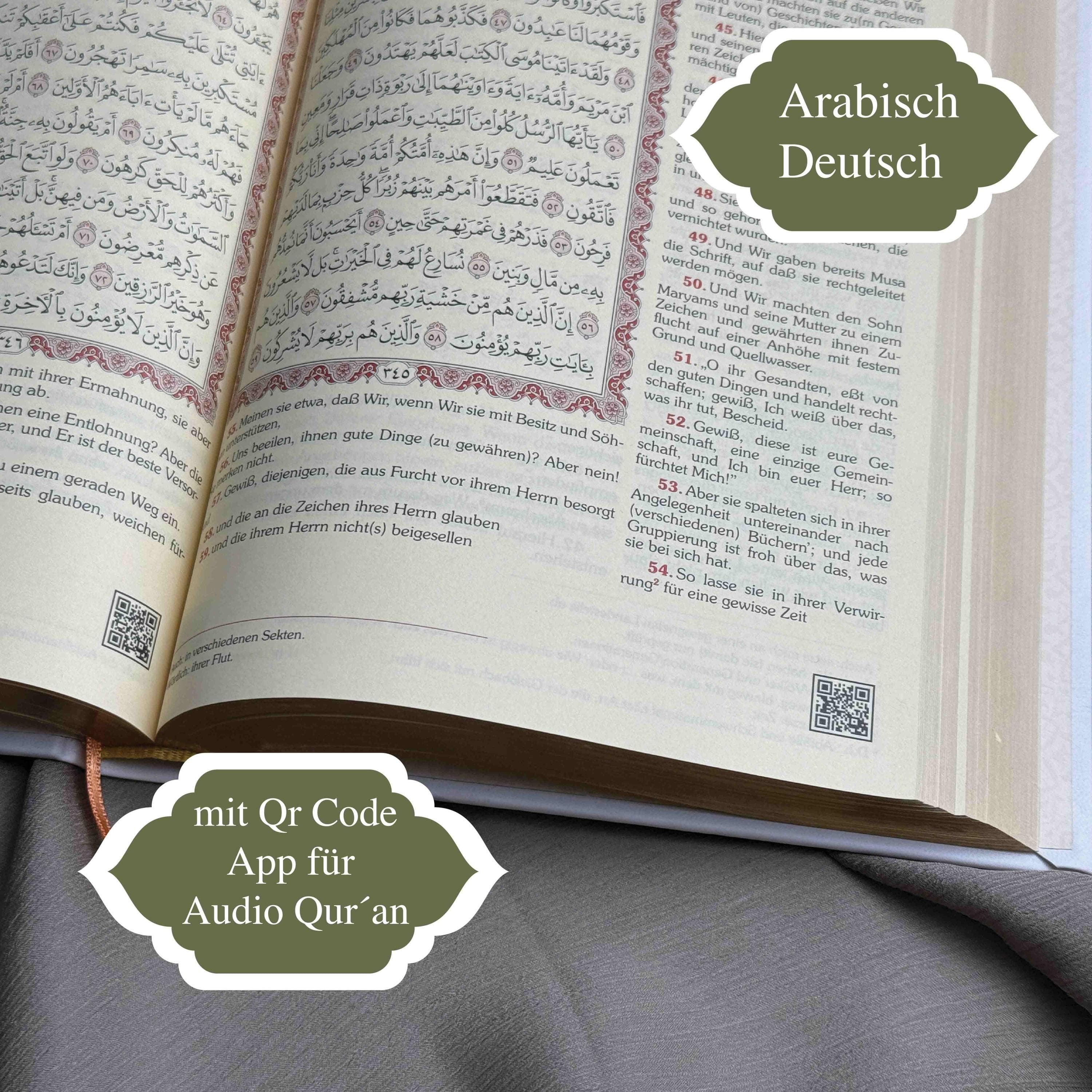 Quran audio arabisch deutsch mit Qr Code