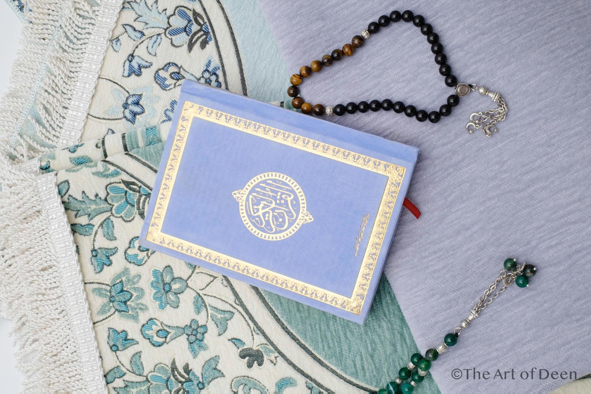 Rawda Medina Bloom Prayer Mat, Prayer Rug | Soft, Minimal Floral Border Design | Ramadan gift - image 4