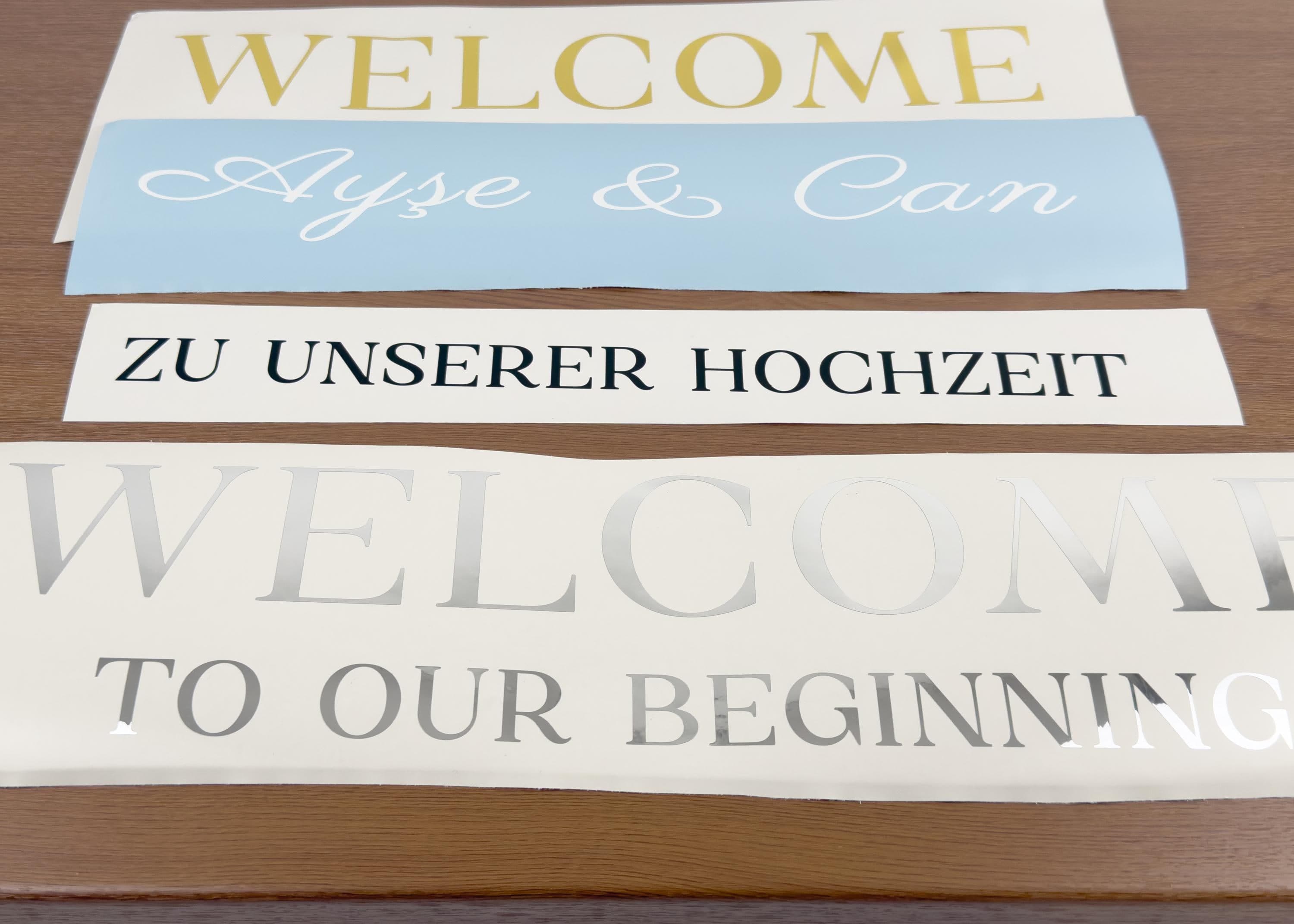 Custom Wedding Mirror Decal: Elegant Gold Foil Welcome Sign - image 3