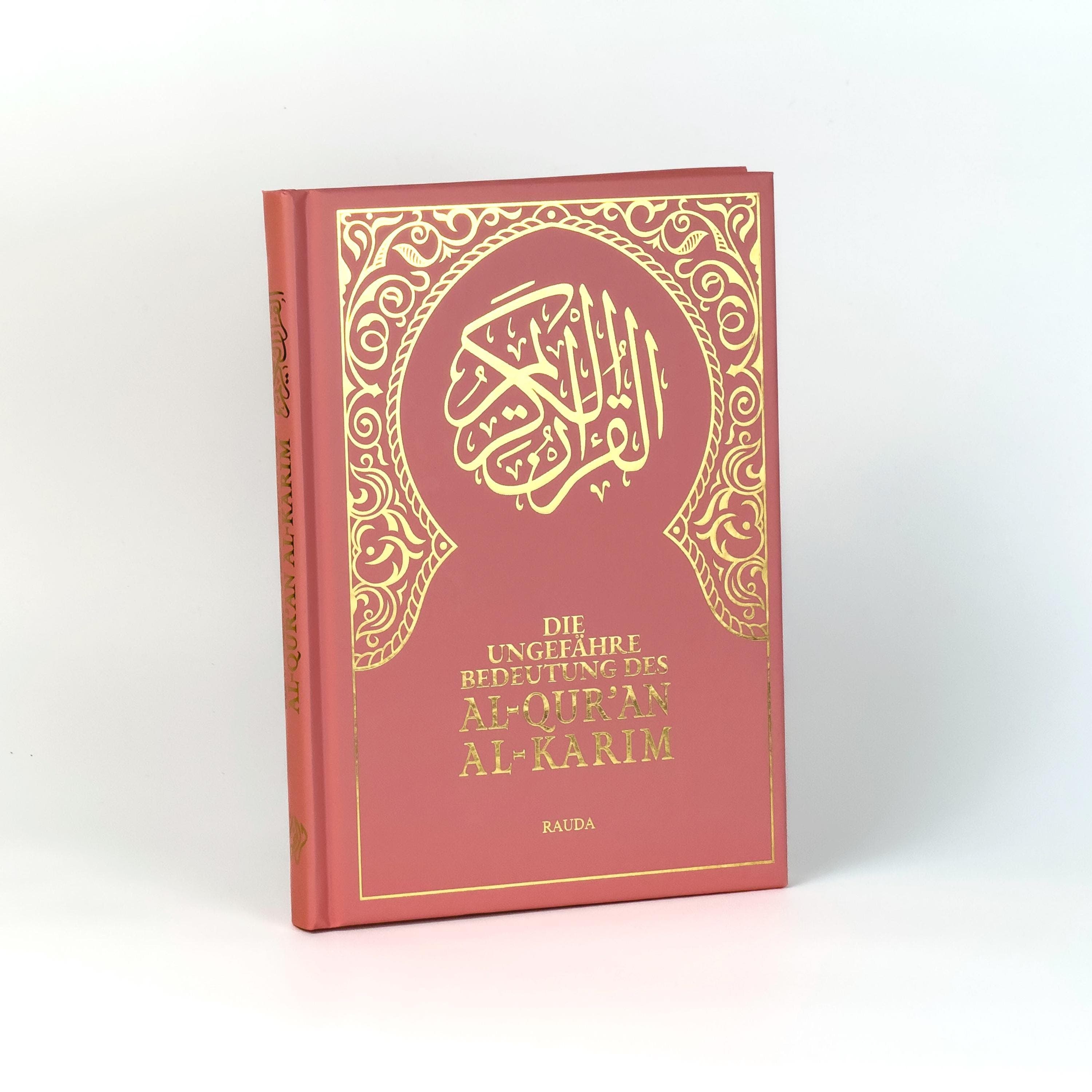 Koran in German: Rosé Hardcover with Gold Embossing