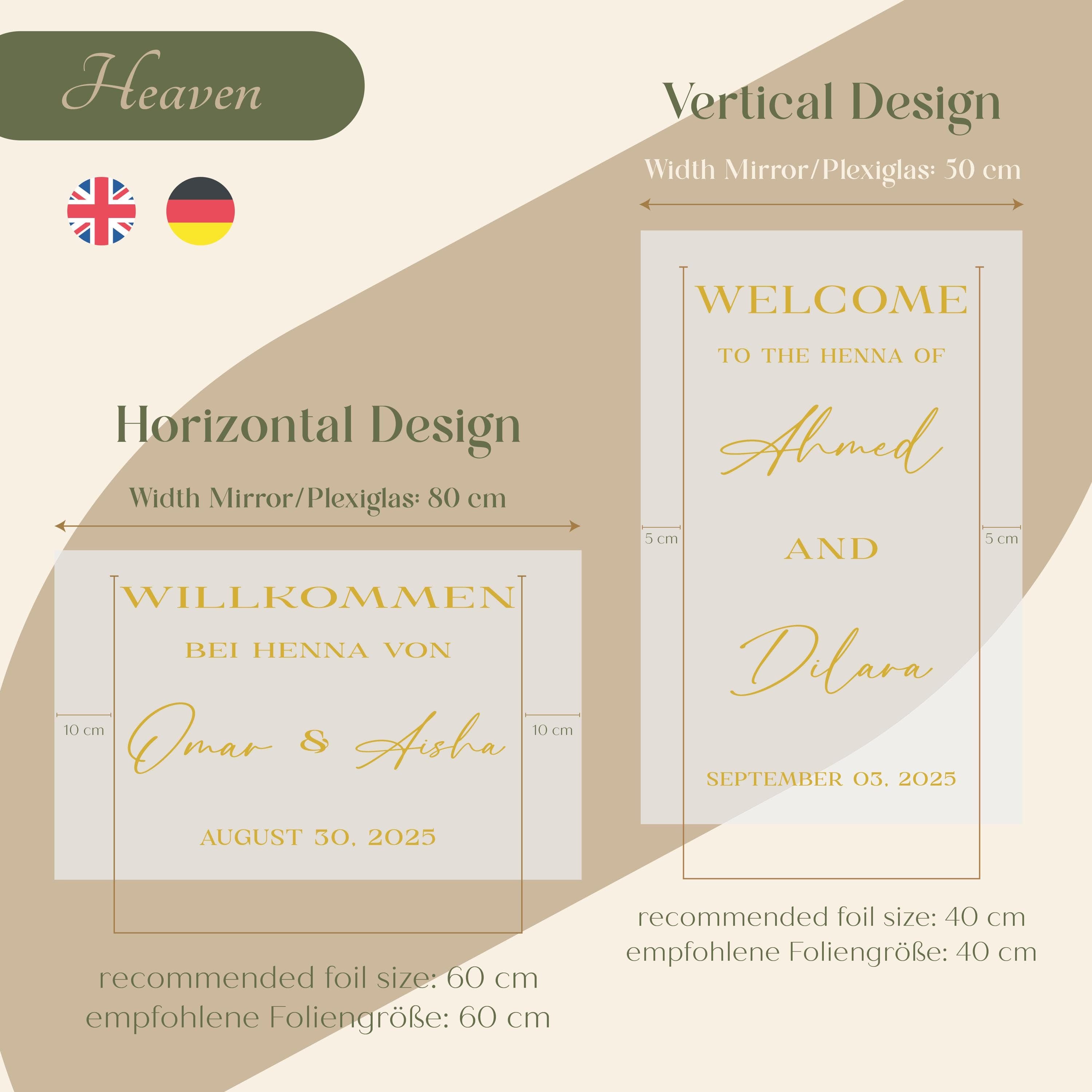 Henna Night Stickers for Mirror, Acrylic plaques. Sign Decal Bundles Welcome to the Henna - image 5