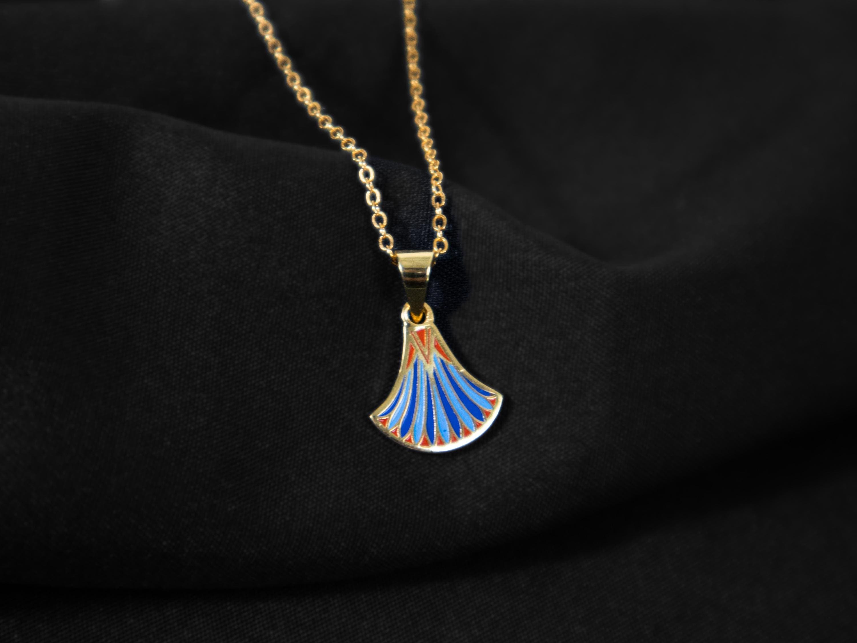 24k Gold Lotus Jewelry Set; Egyptian Necklace & Earrings; Ancient Egyptian Jewelry; Minimalist Gold Set; Gift for Her; Cultural Gold Gift - image 4