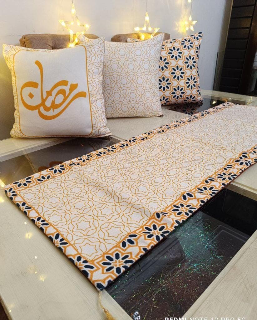 Ramadan Runner; Pillow cases; cushion; Living Room; Decor; Muslim; Eid; Home, Set, Dining; Pillow; Mat - image 5