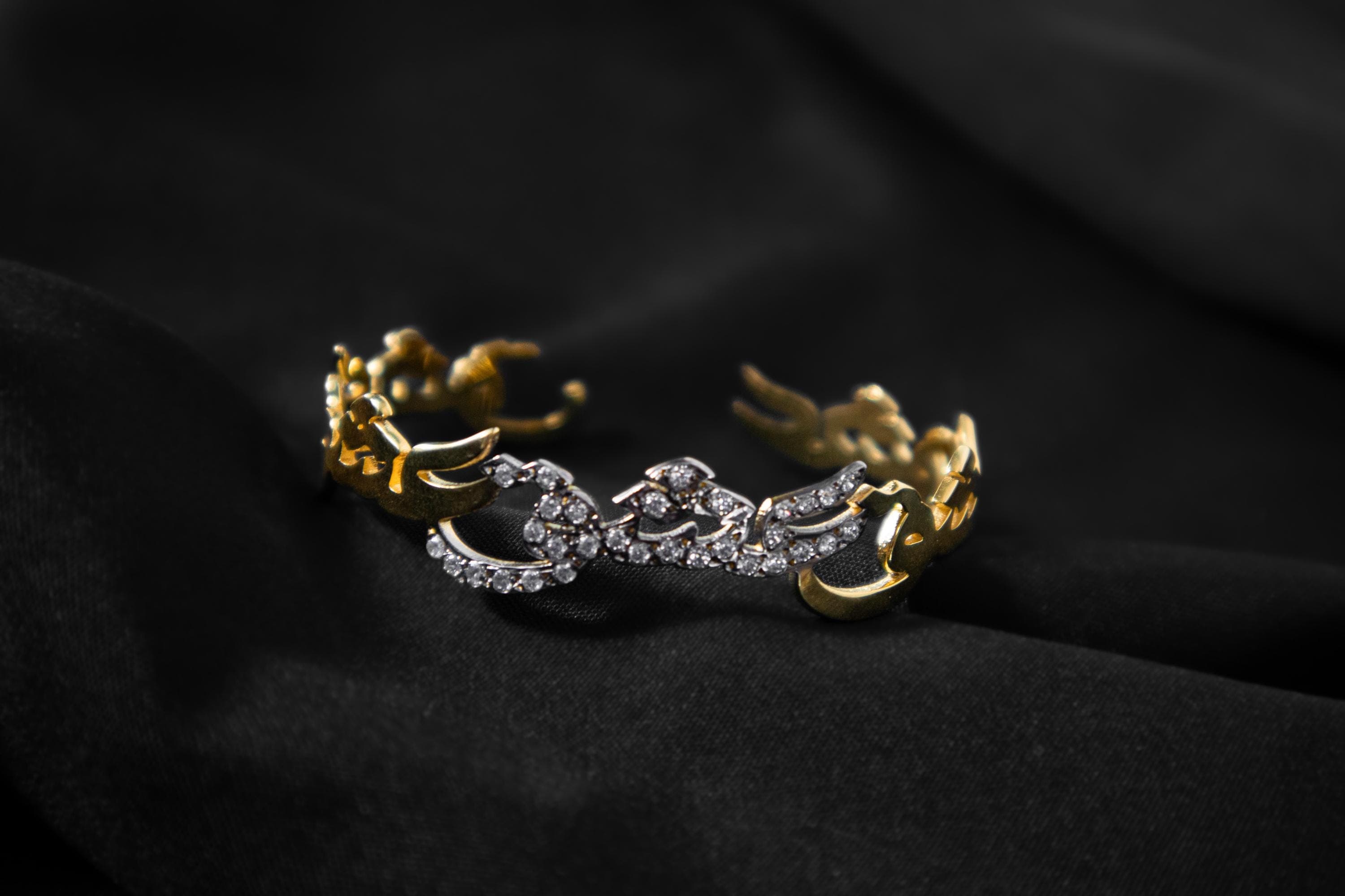 24k Gold-Plated Ishq Bracelet; Arabic Love Calligraphy; Statement Gold Bracelet; Middle Eastern; Meaningful Romantic Gift; Gifts for Her - image 3