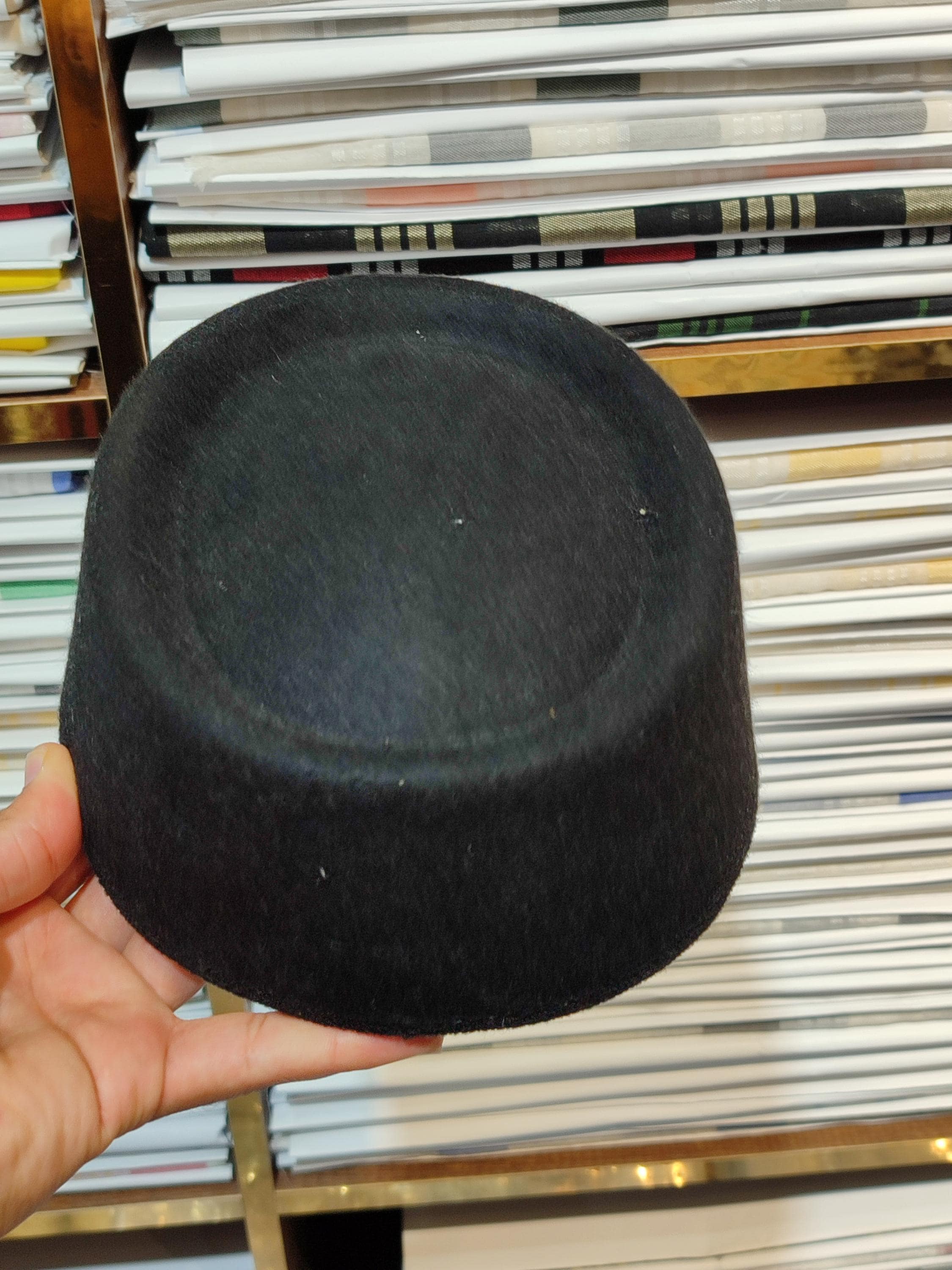 Handmade Black Velvet Moroccan Fez Hat: Traditional Tarboosh Headwear
