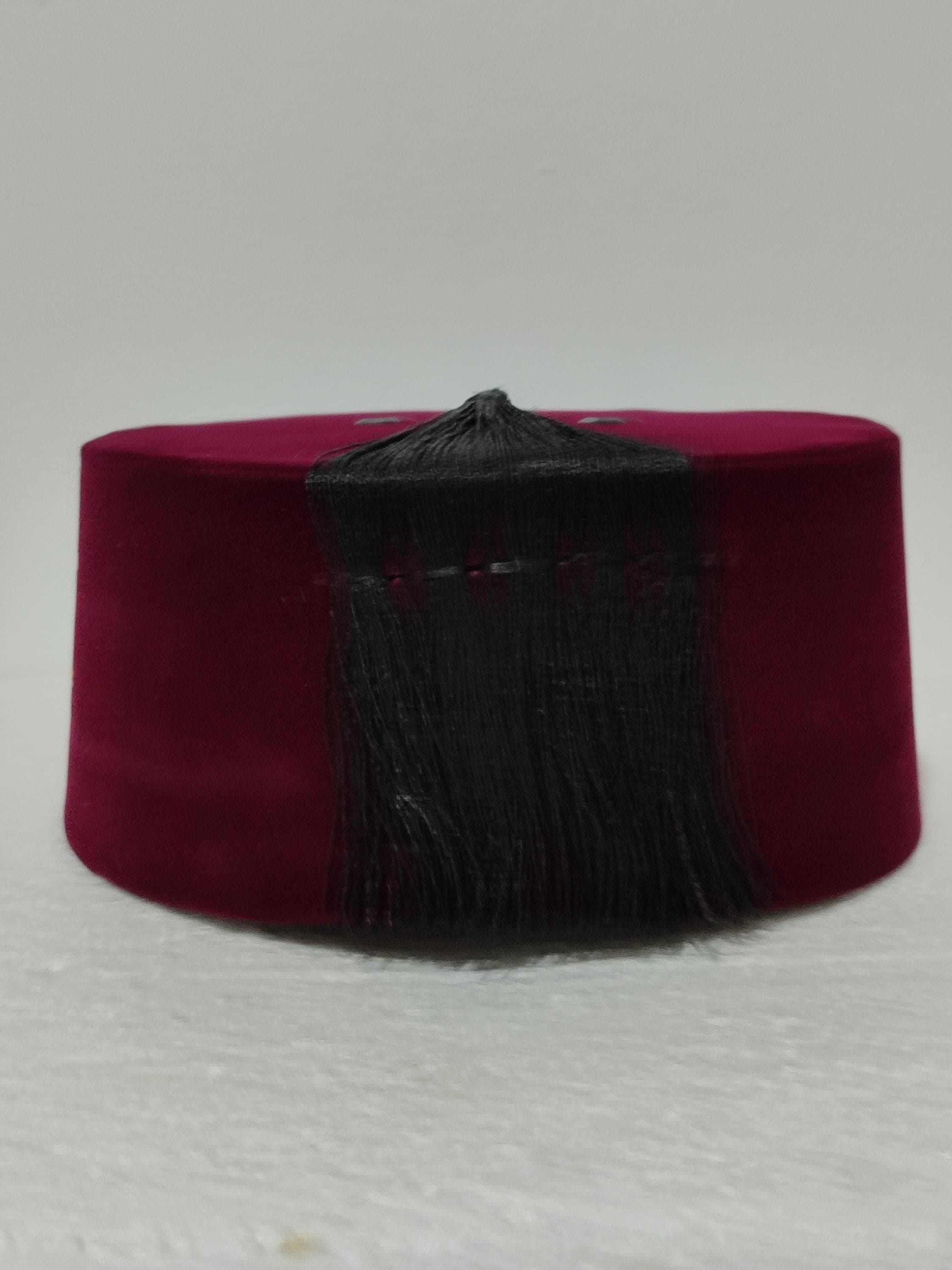 Handmade Moroccan Tarboosh Hat: Royal Andalusian Fez, Red Polyester - image 4