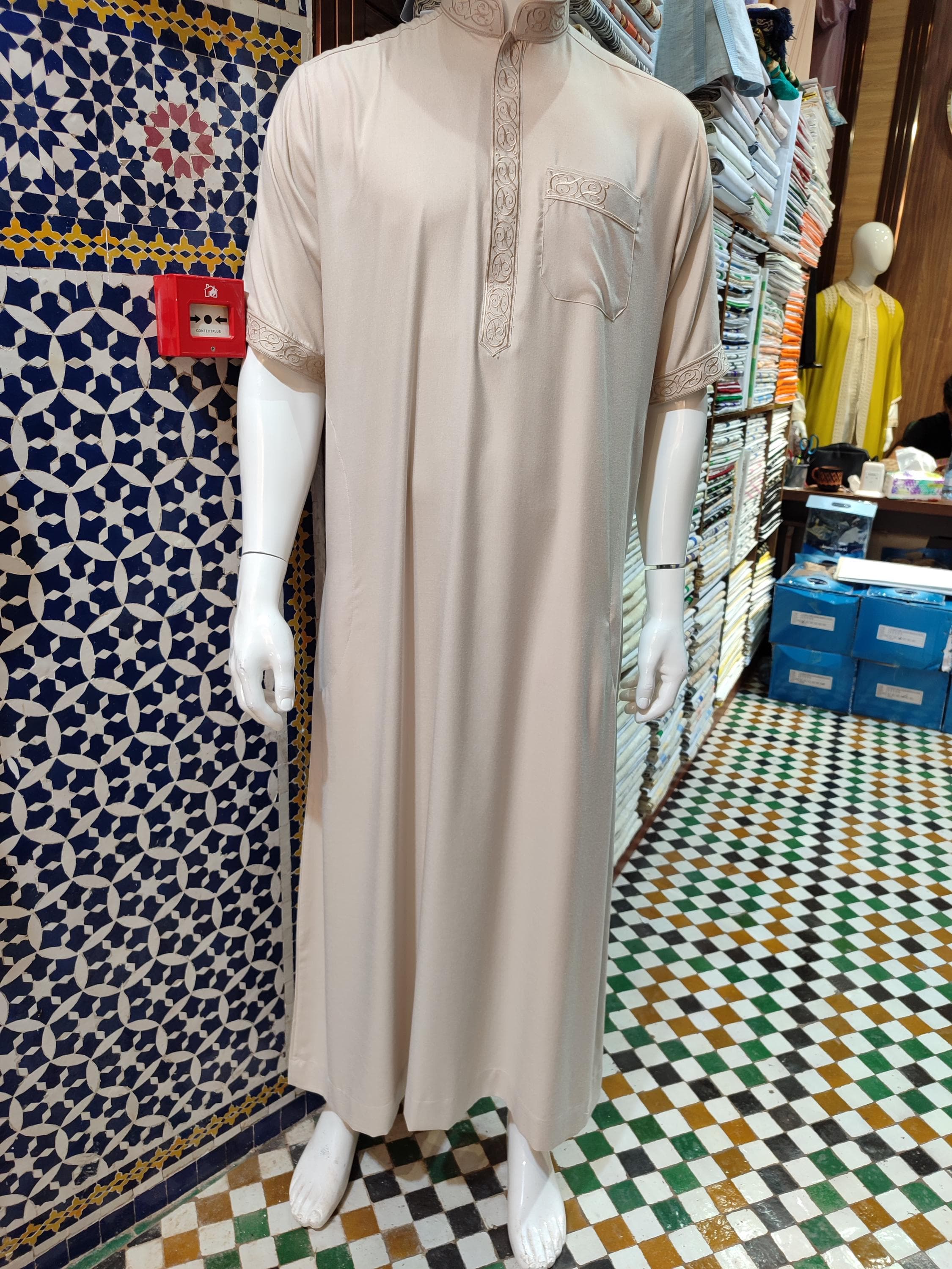 Moroccan Gandoura Men | Handmade Summer Kaftan | Traditional Islamic Robe