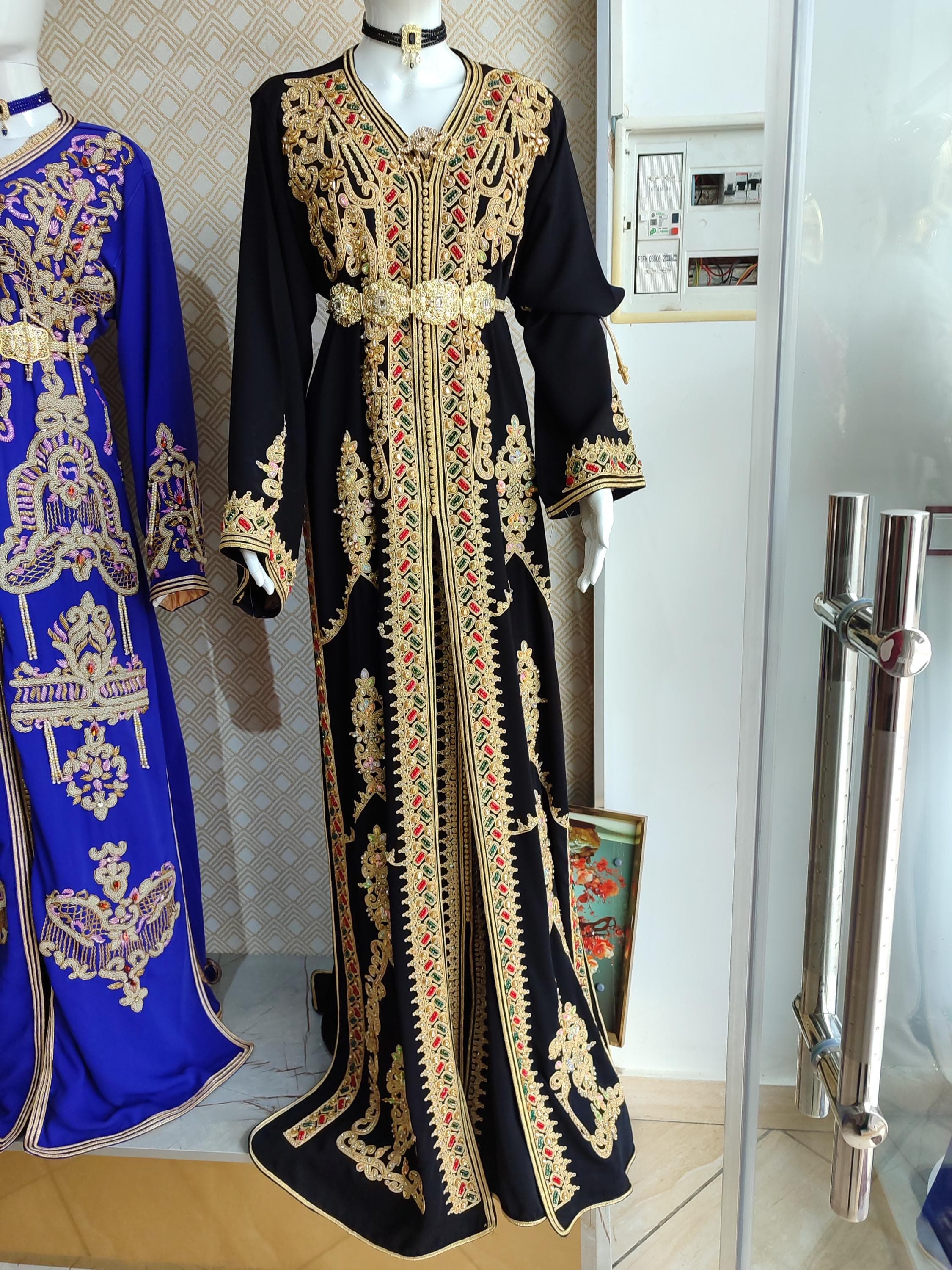 Custom Moroccan Takchita: Hand-Embroidered Wedding Caftan - image 3