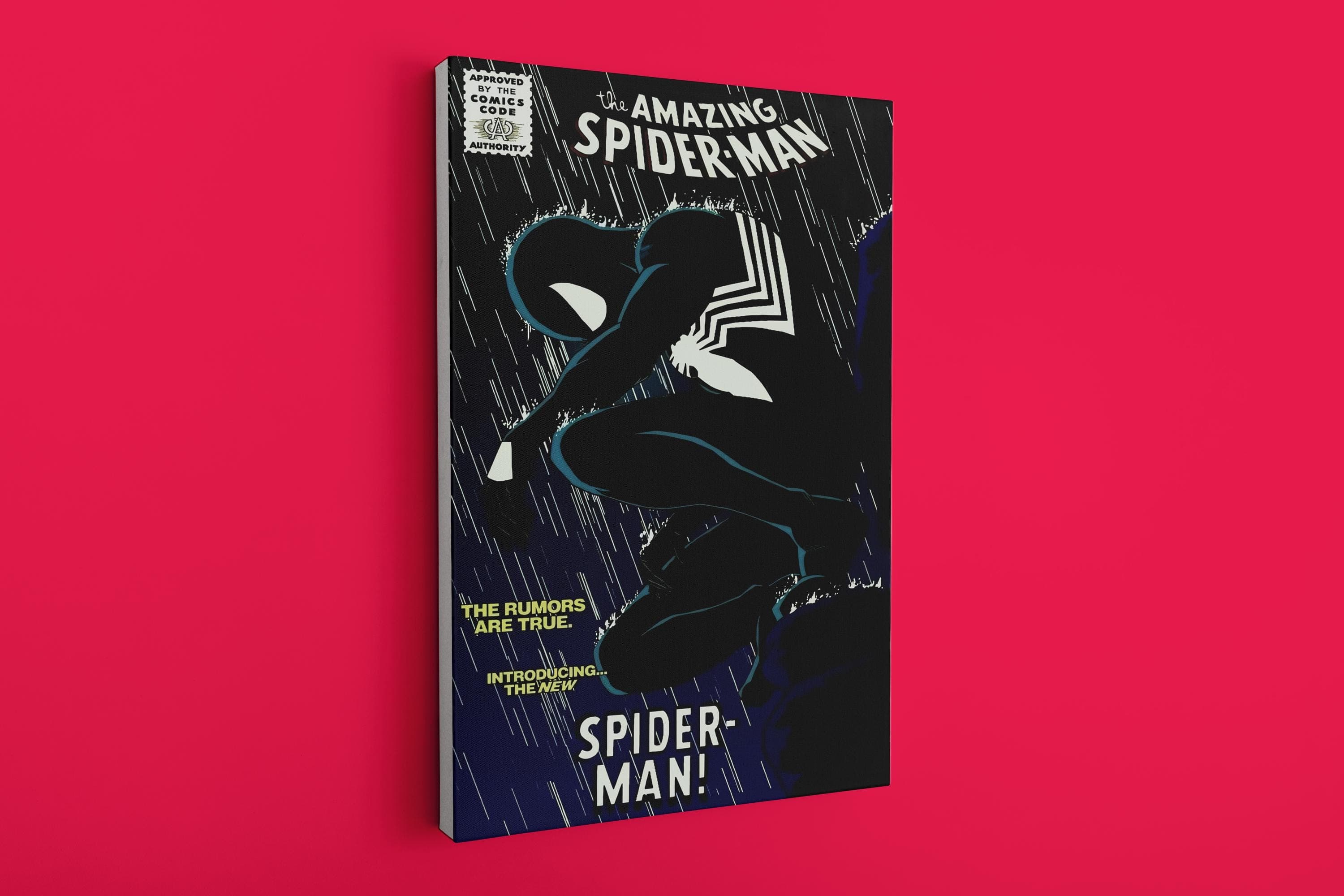 Spider Man Wall Art,Spider Man Canvas, Spiderman Canvas Art, Comic Art Print, Amazing Comic Covers,Cartoon Art Picture, Spider Man