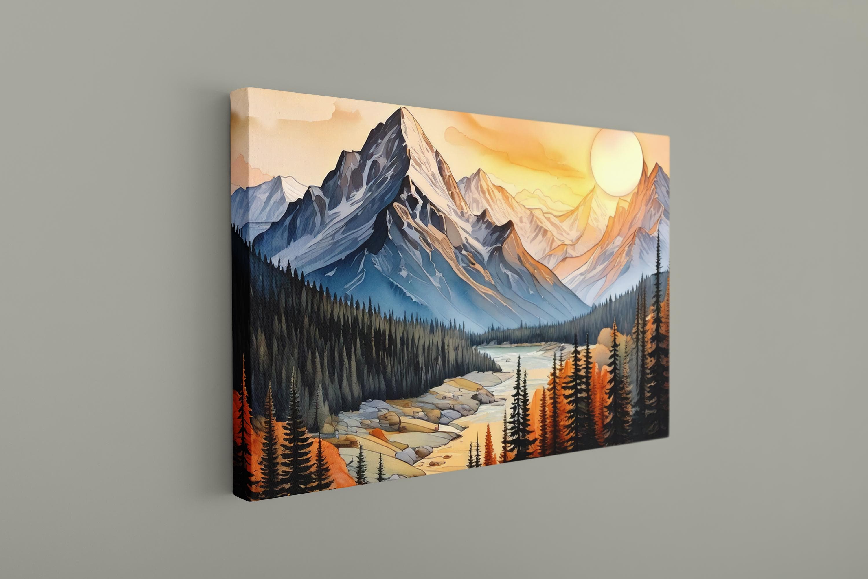 Mountain Landscape Canvas: Pine Forest Wall Art - image 5