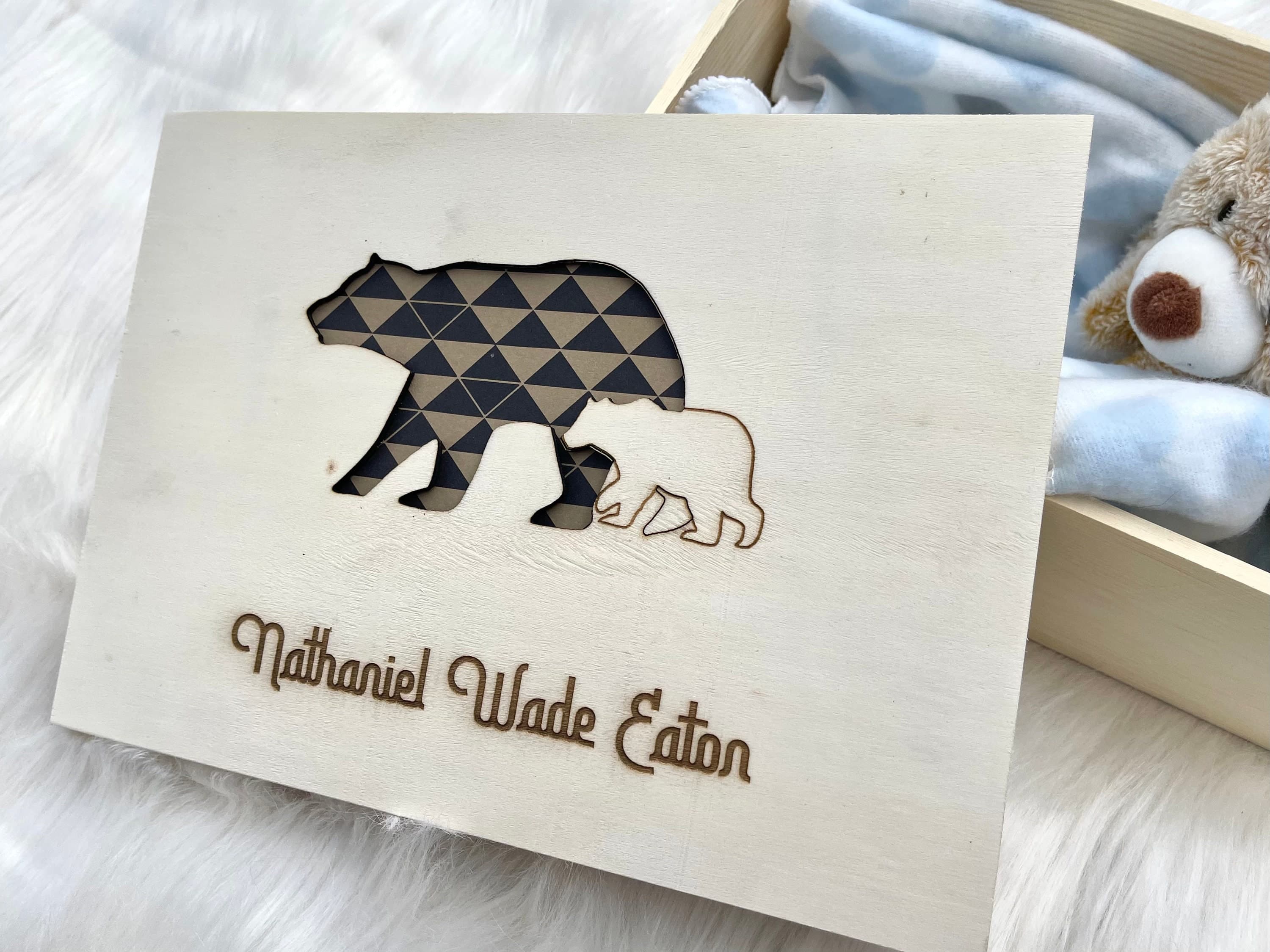 Baby keepsake box, Baby memory box, Custom memory box - image 4