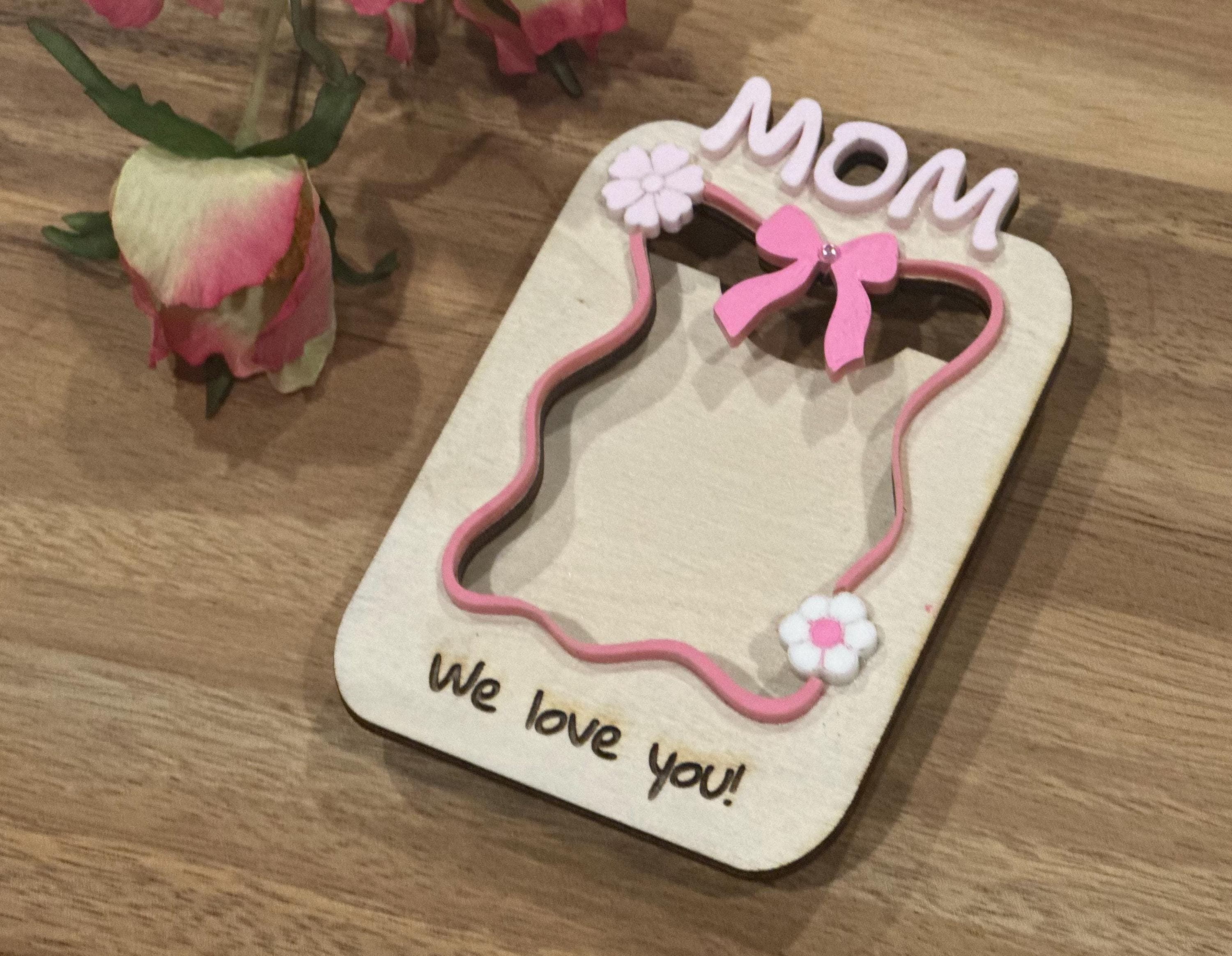 Personalized Picture Frame Fridge Magnet, Mother's Day Photo Magnet, Mother’s Day Gift, Photo Frame, Gift for Mom Gift, Kids Photo Fridge - image 3