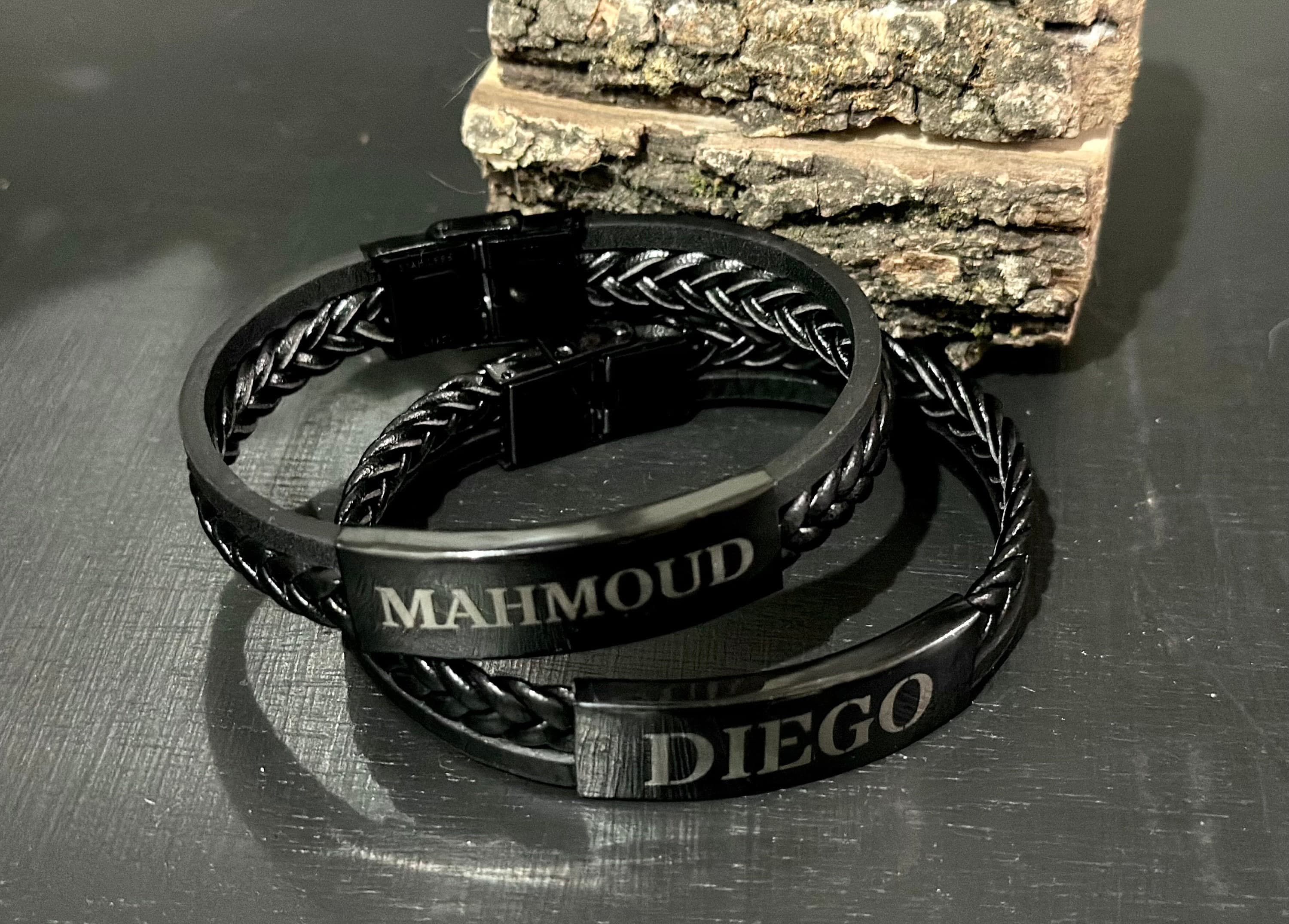 Laser engraved bracelet, personalized bracelet, Eid Gift, Ramadan Gift