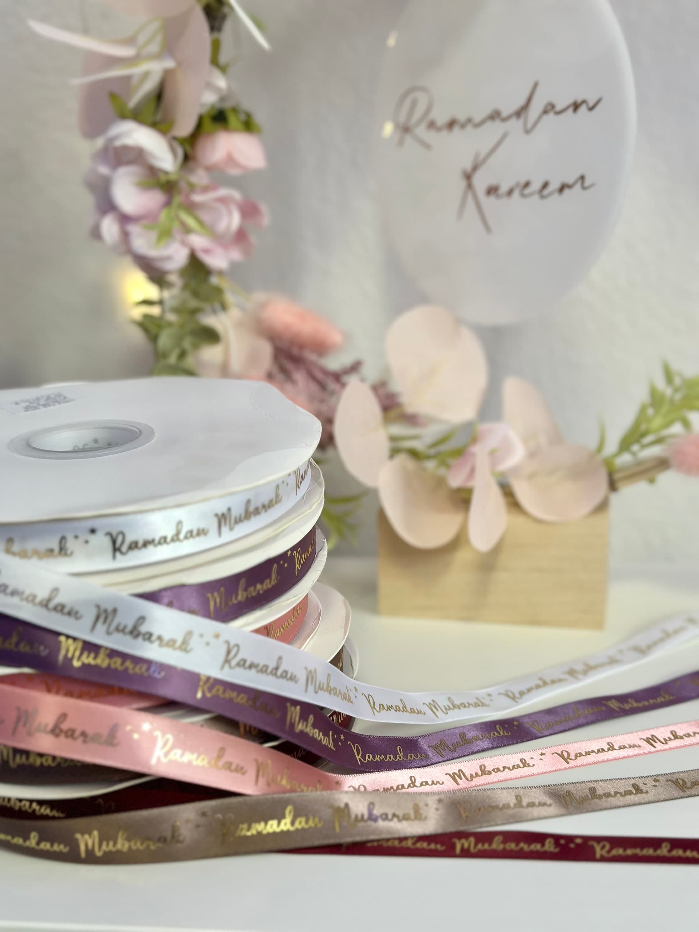 Ramadan Mubarak Satin Ribbon, Gift Packaging Ribbon, Ramadan Ribbon - image 4