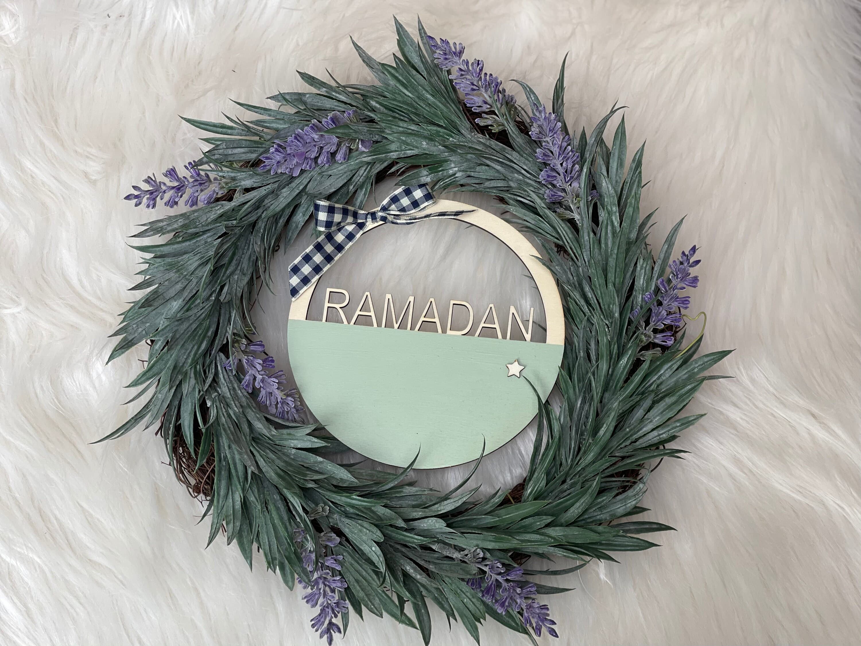 Lavender wreath, Ramadan wreath, Eid decor, Ramadan decor